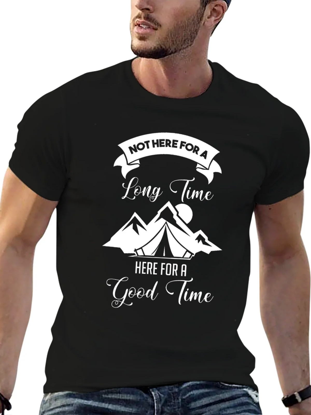 Not Here for a Long Time Black T-Shirt product image 6