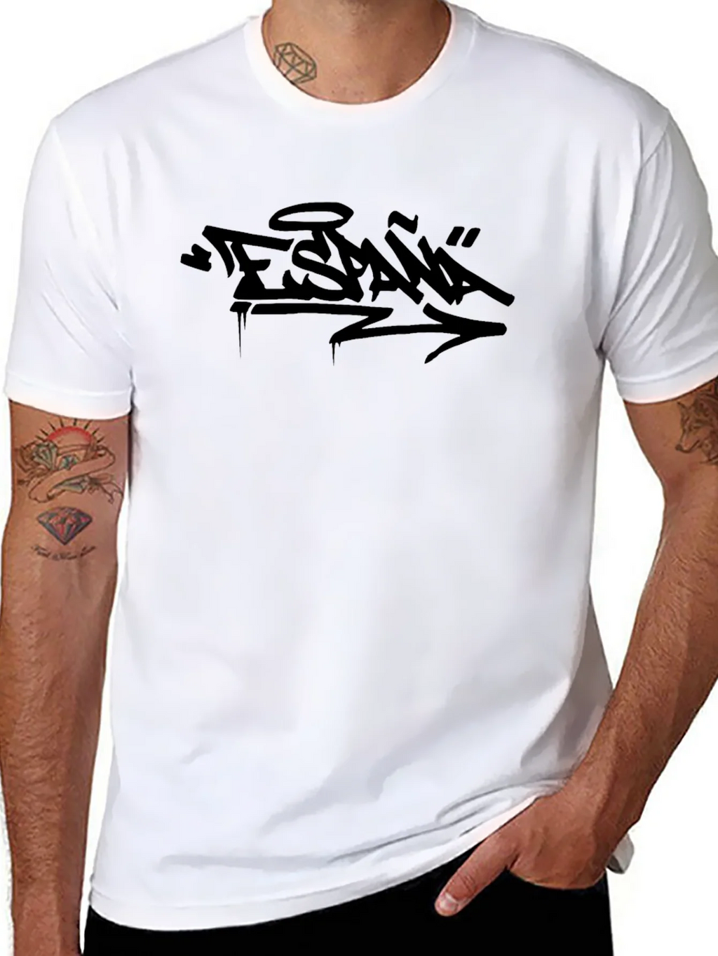 Urban Graffiti Style Black T-Shirt product image 7
