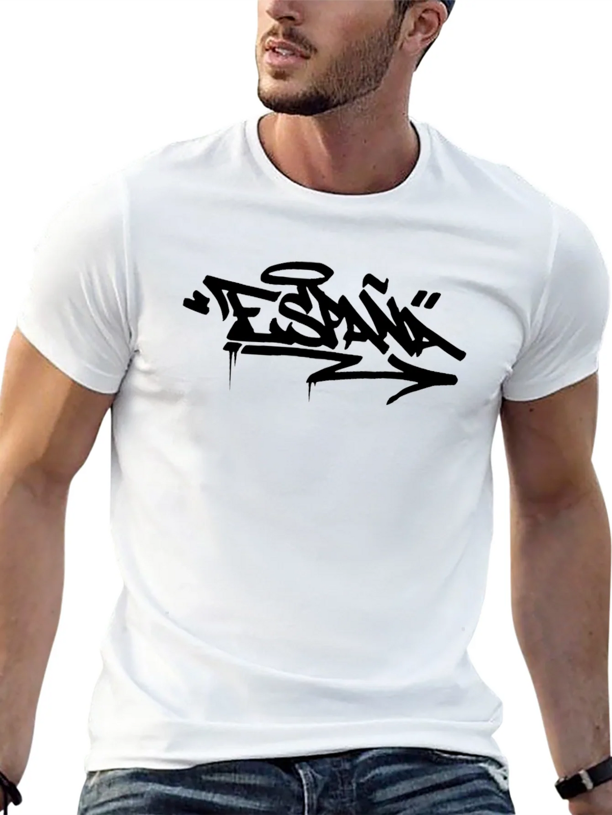 Urban Graffiti Style Black T-Shirt product image 12