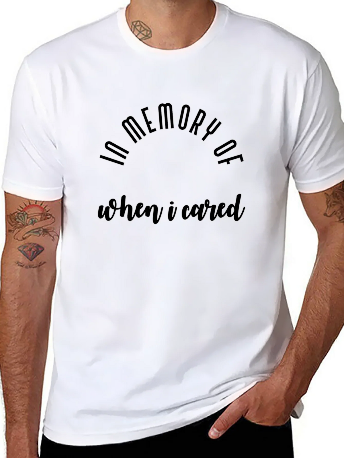 In Memory Of When I Cared Black Tee product image 6