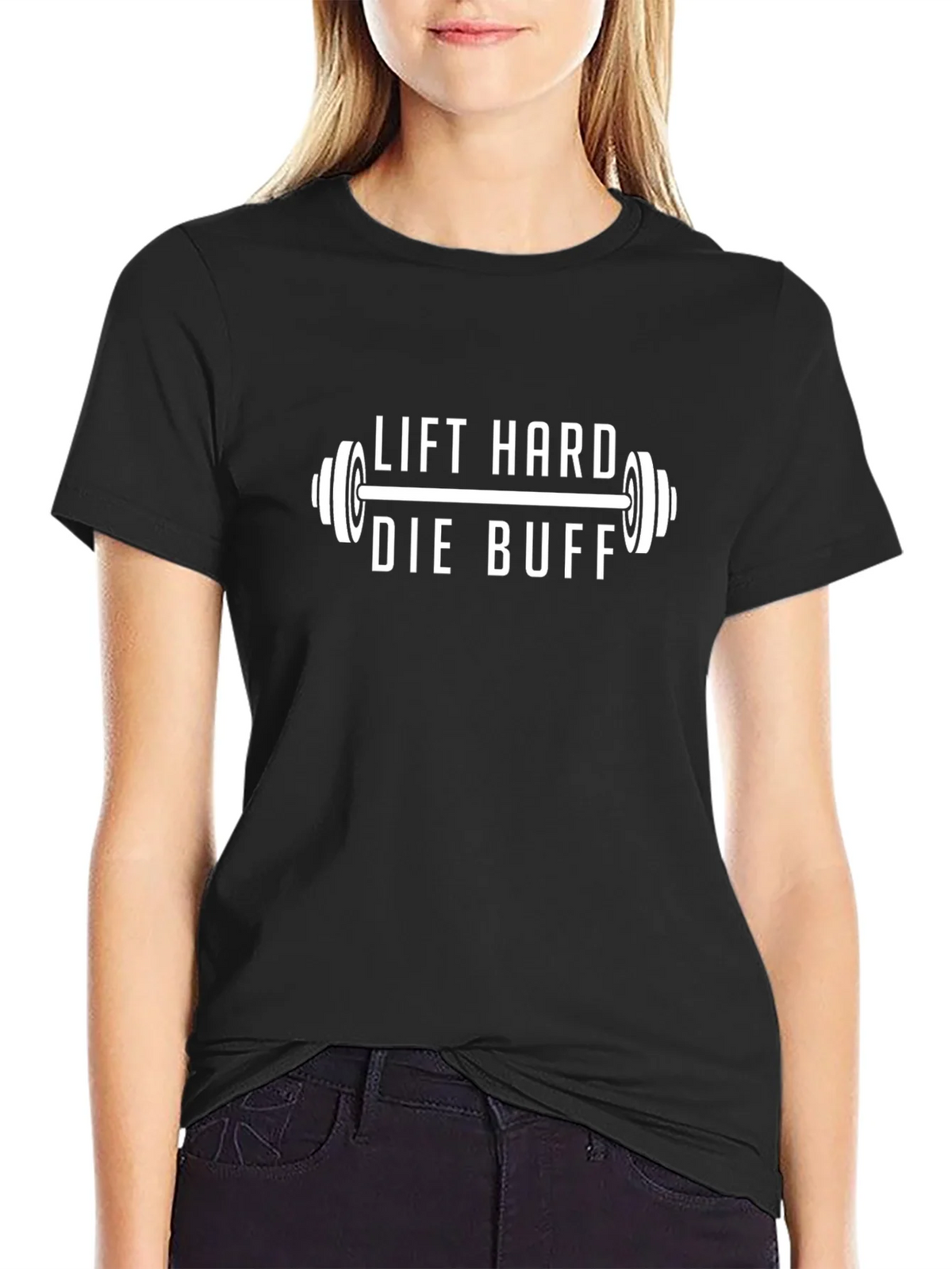 Lift Hard Die Buff Black T-Shirt - Gym Motivation product image 2