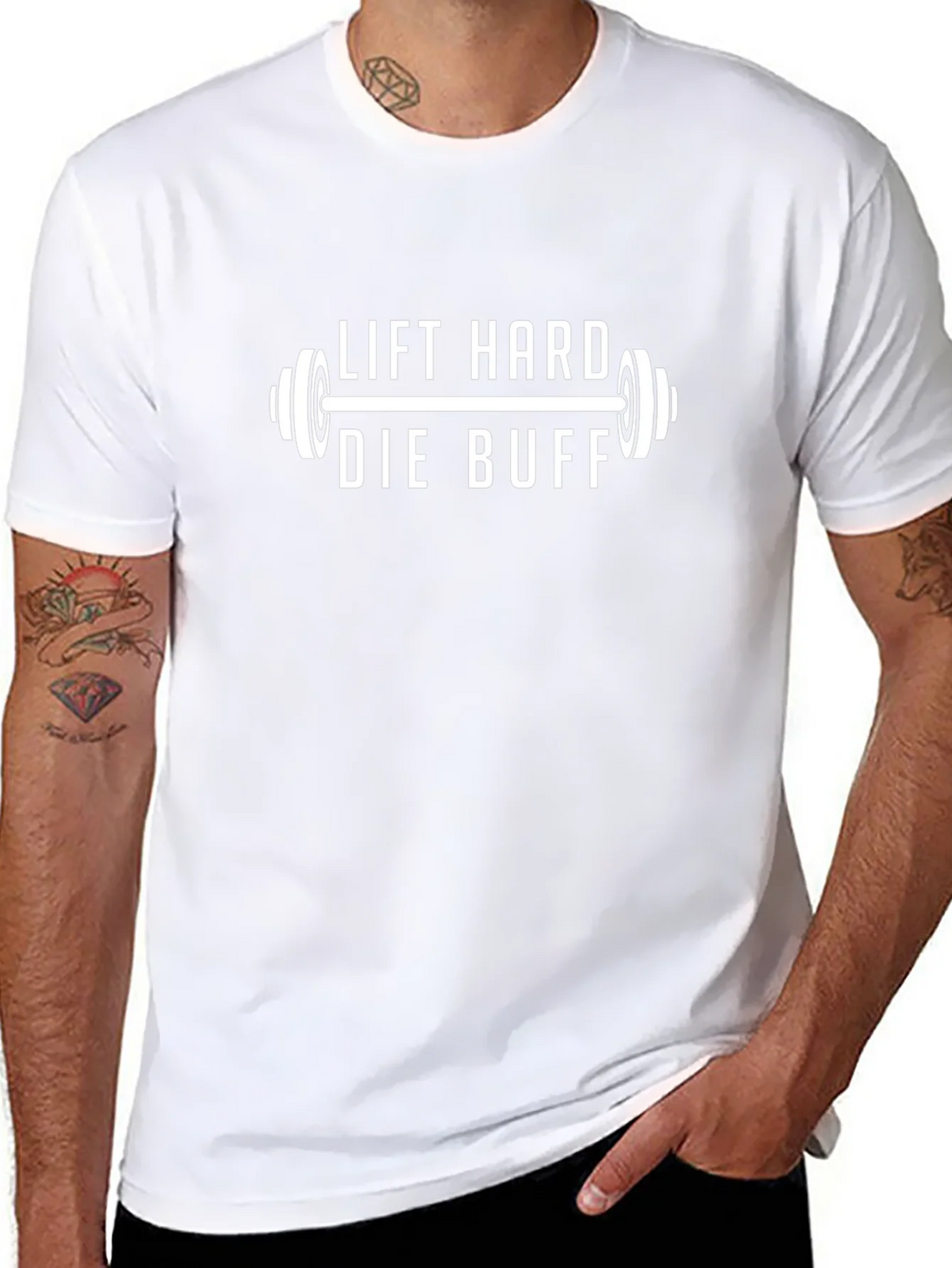 Lift Hard Die Buff Black T-Shirt - Gym Motivation product image 7