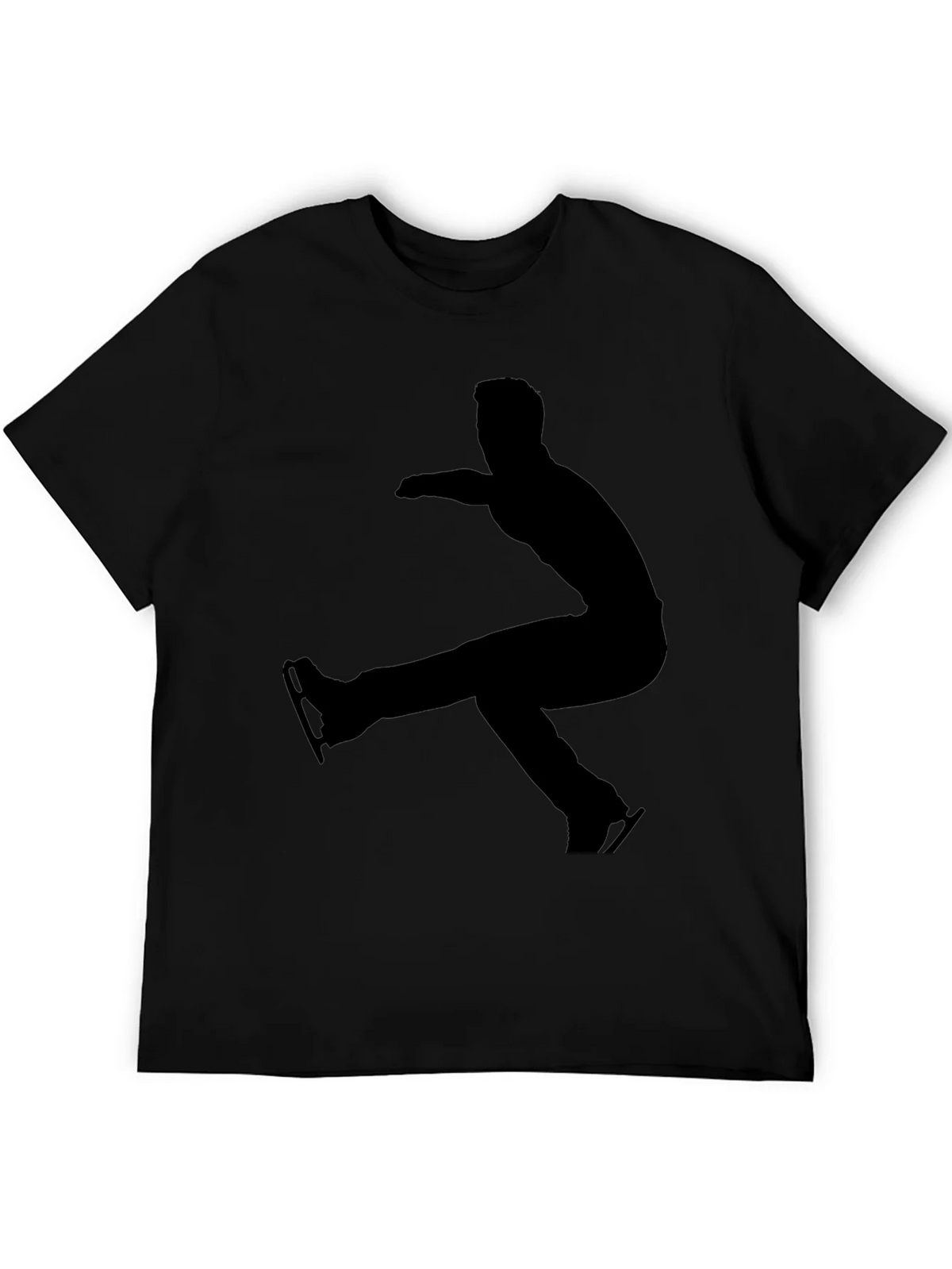 Ice Skater Silhouette T-Shirt - Black product image 4