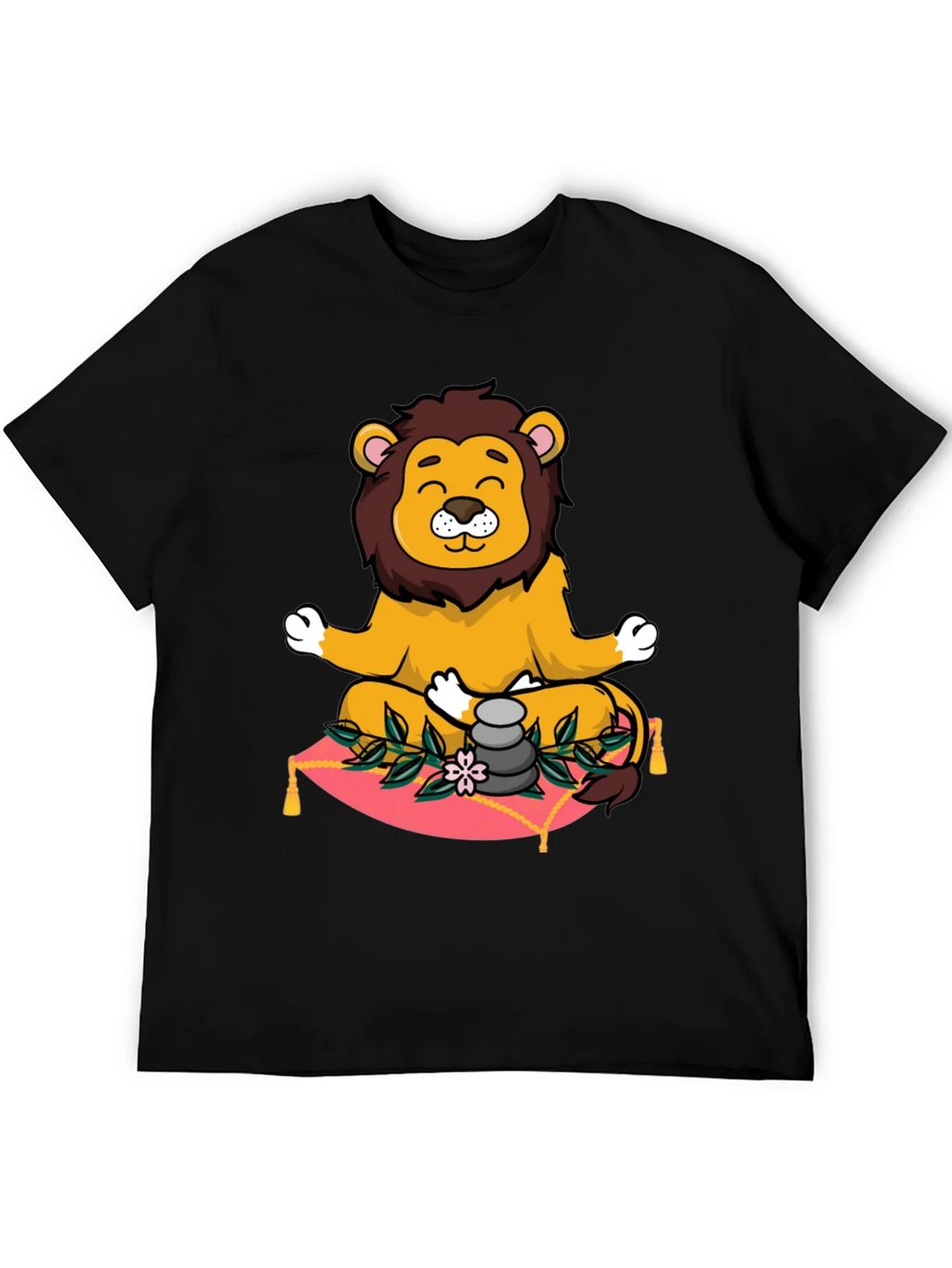 Zen Lion Meditation Graphic Tee product image 5