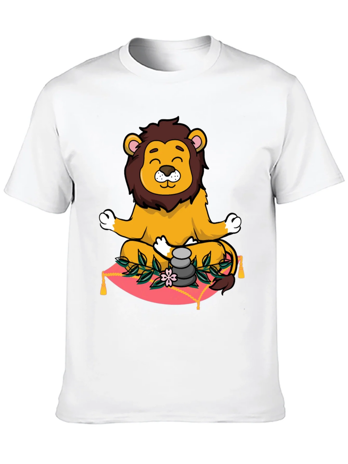 Zen Lion Meditation Graphic Tee product image 9
