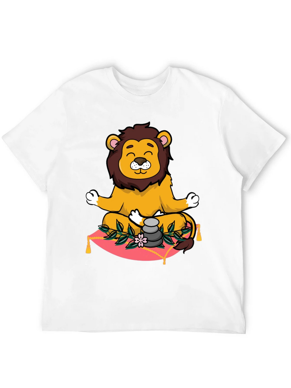 Zen Lion Meditation Graphic Tee product image 11