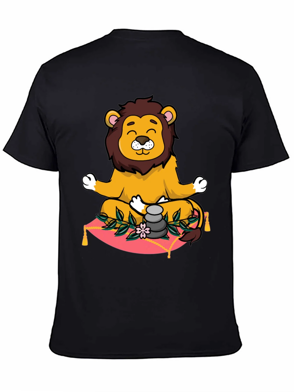Zen Lion Meditation Graphic Tee product image 4