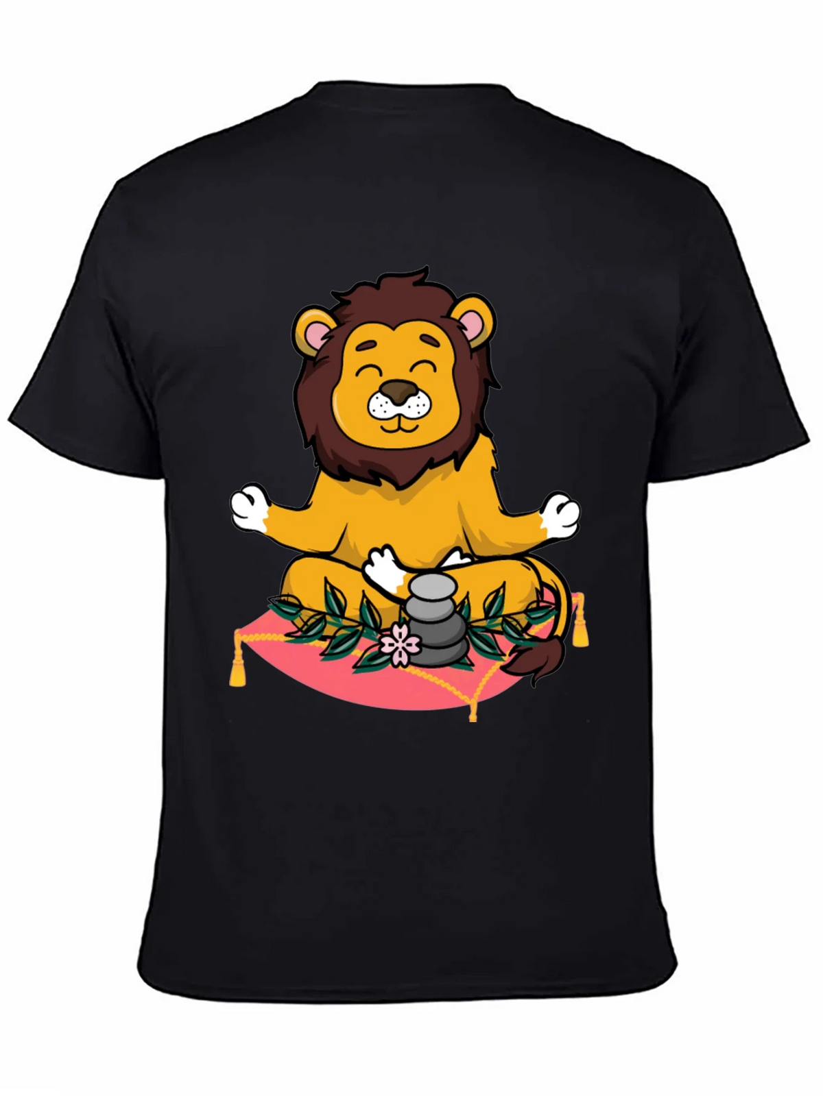 Zen Lion Meditation Graphic Tee product image 4