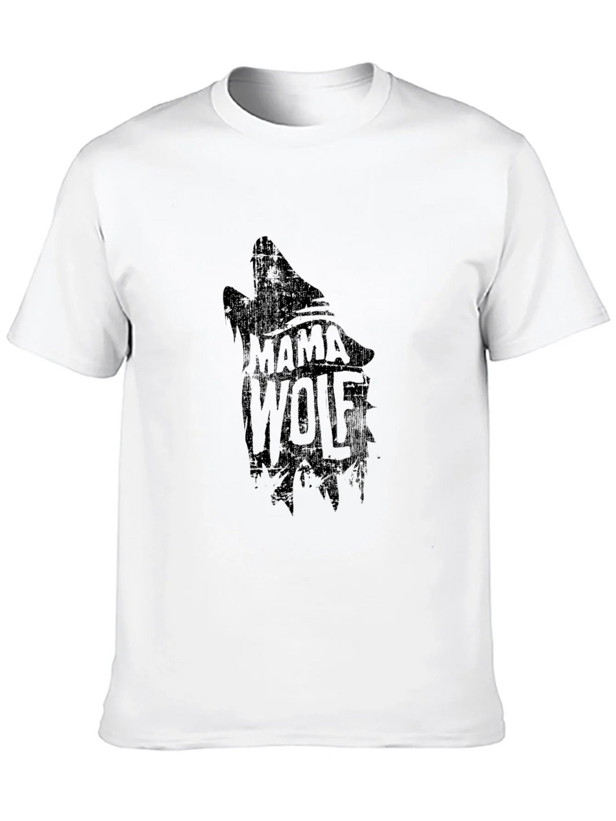 Mama Wolf Graphic Tee - Black Cotton T-Shirt product image 9