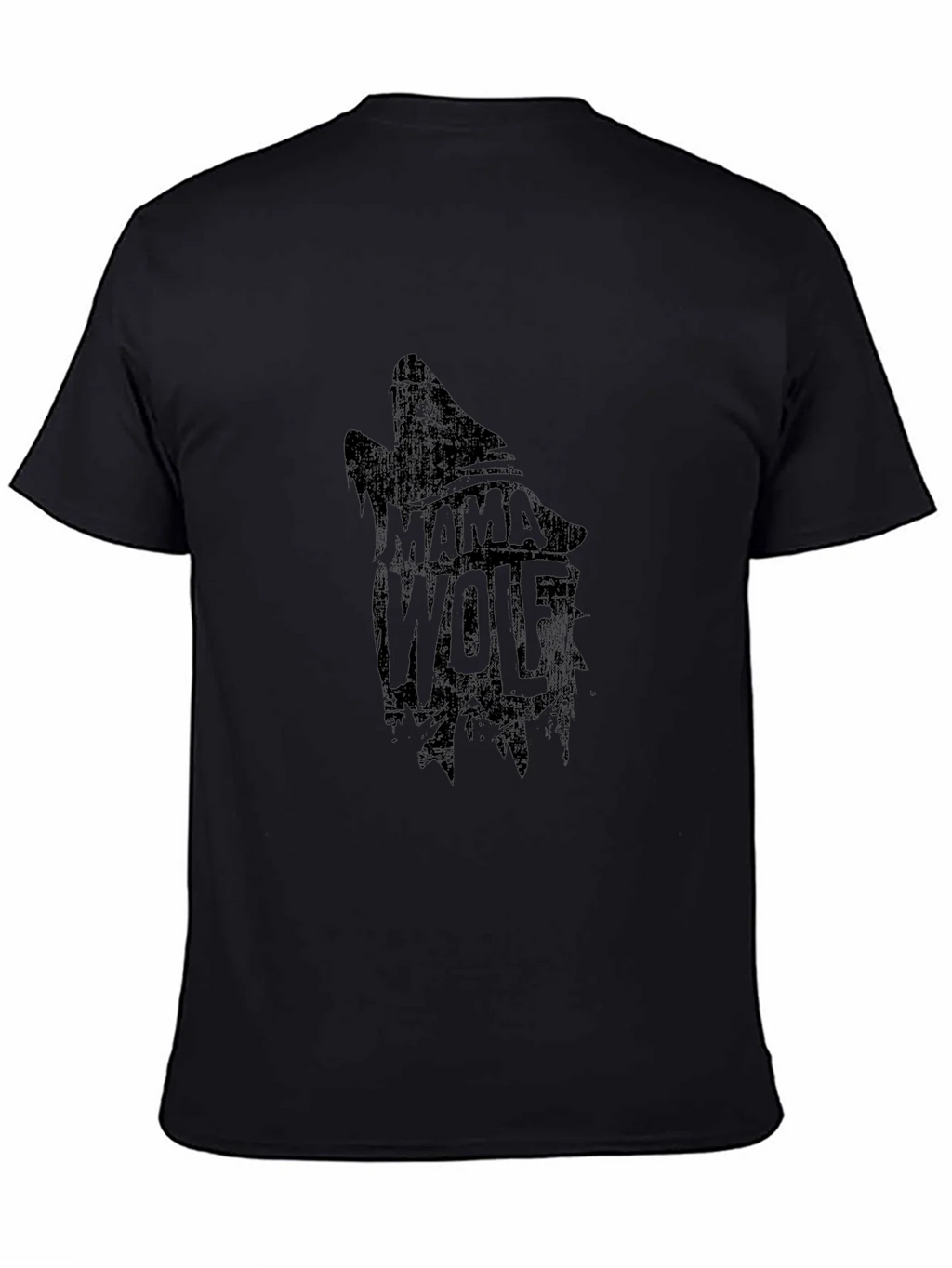 Mama Wolf Graphic Tee - Black Cotton T-Shirt product image 4