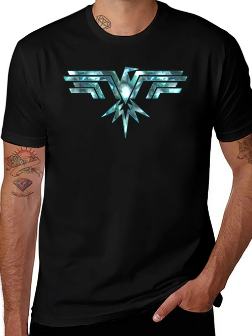 Abstract Eagle Graphic Black T-Shirt product image 1