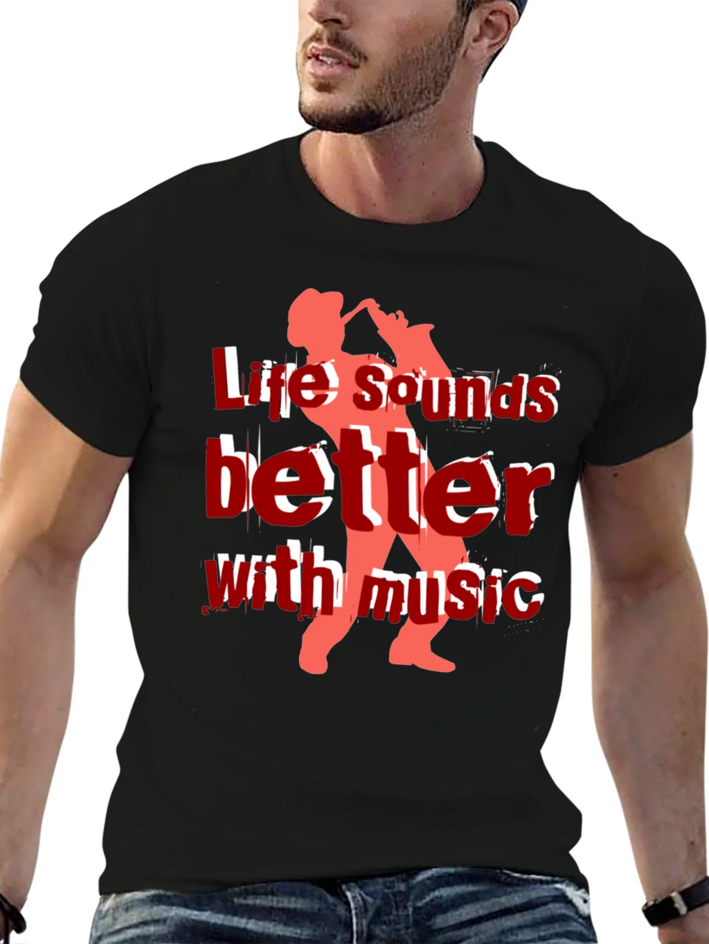 Life Sounds Better with Music Graphic Tee product image 6