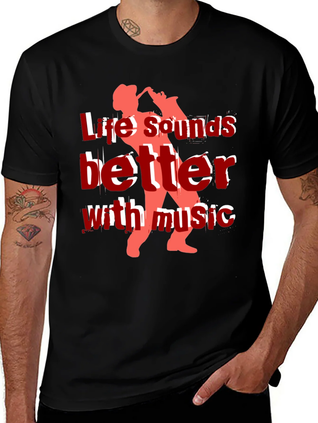 Life Sounds Better with Music Graphic Tee product image 1