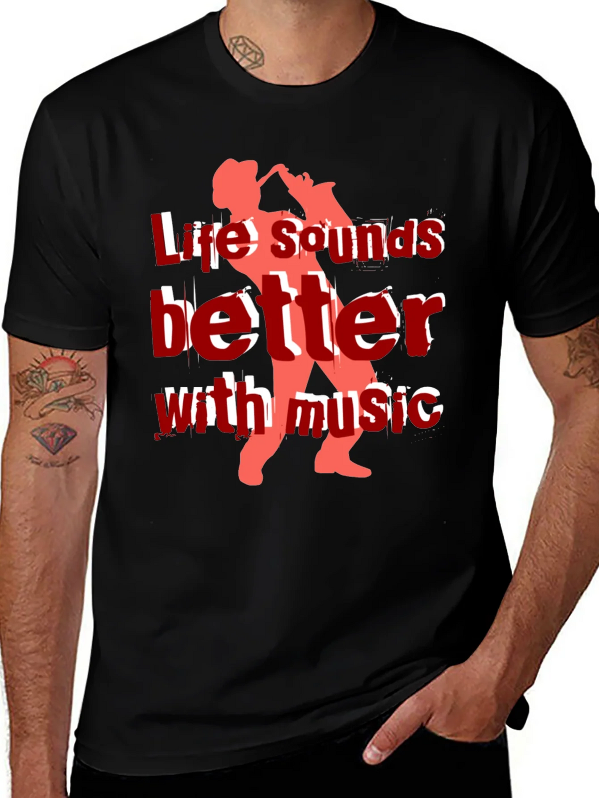 Life Sounds Better with Music Graphic Tee product image 1