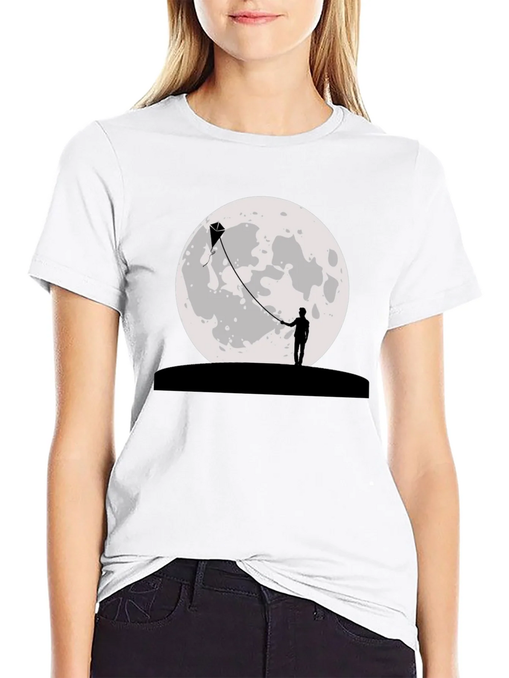 Moon Kite Black T-Shirt product image 8
