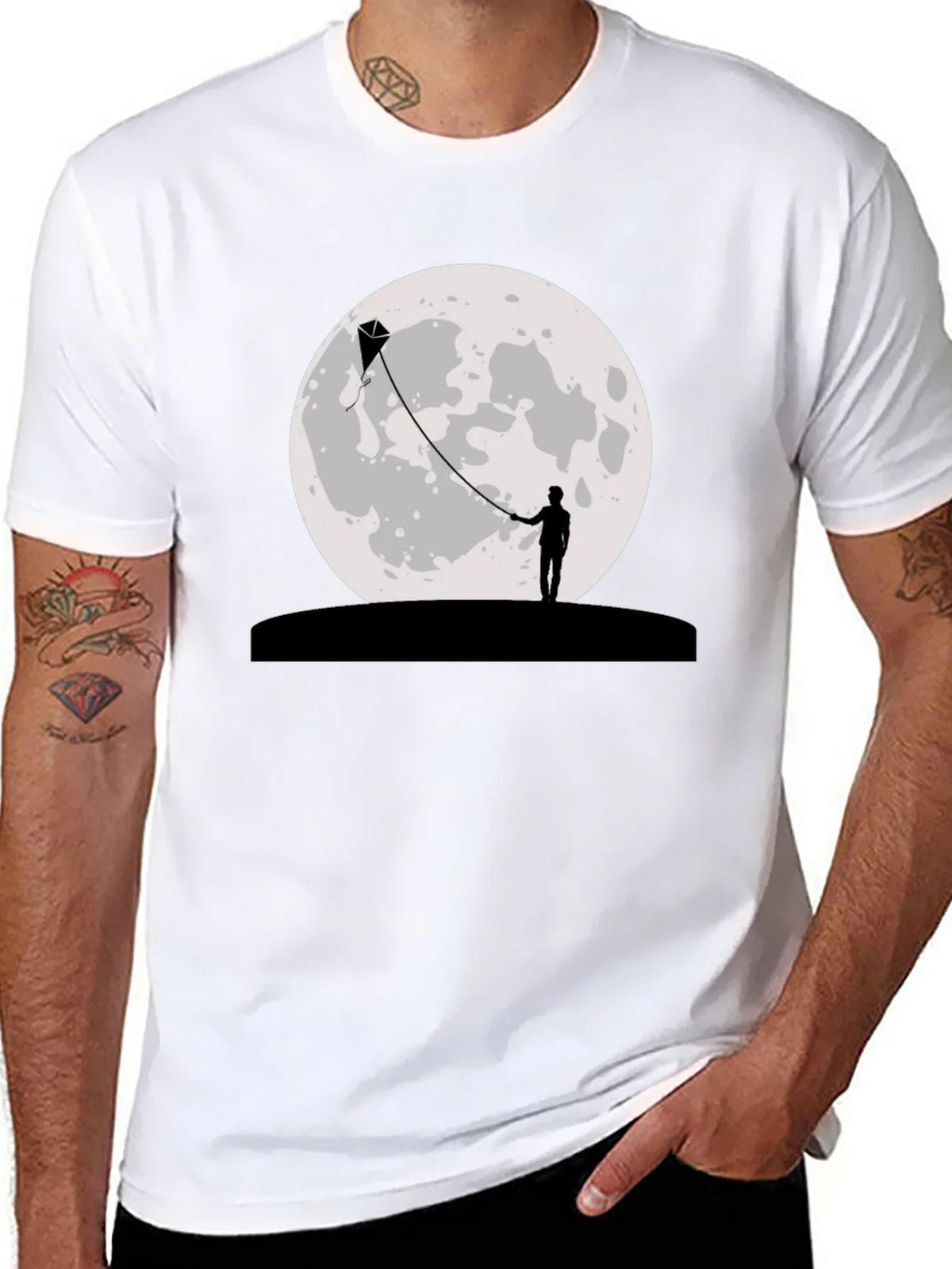 Moon Kite Black T-Shirt product image 7