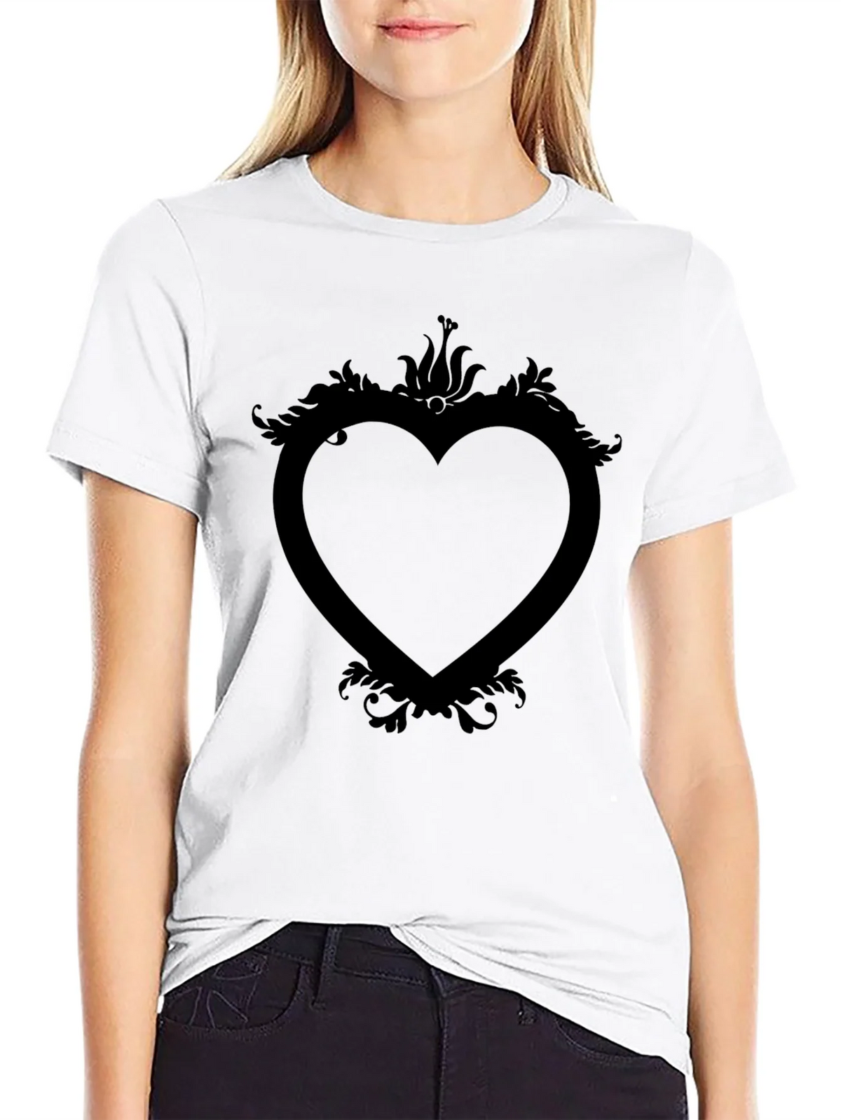 Heart Frame Graphic Tee - Modern Style product image 4
