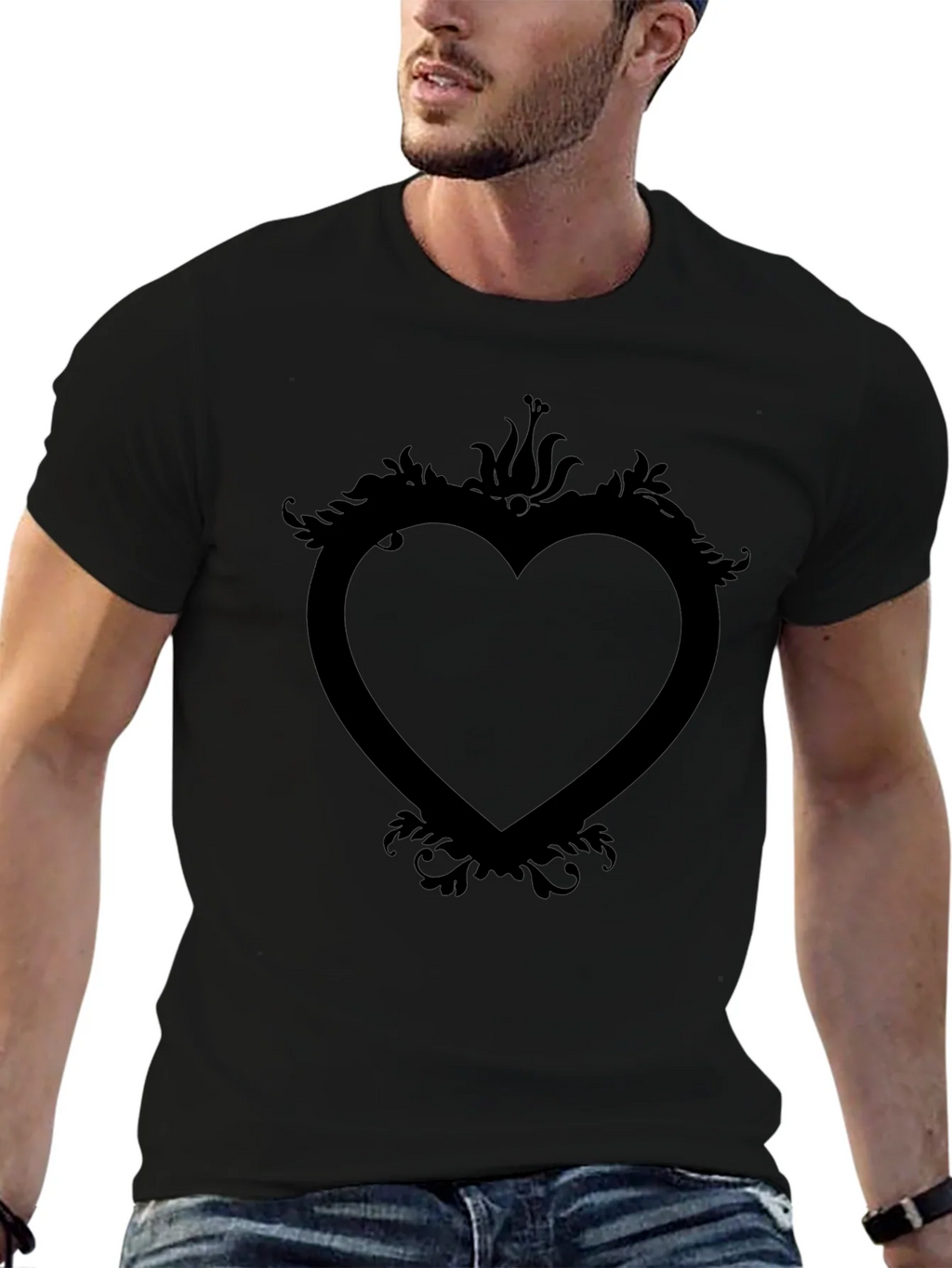 Heart Frame Graphic Tee - Modern Style product image 3
