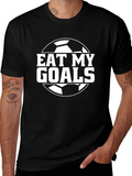 Eat My Goals Soccer T-Shirt - Black Graphic Tee product image 1