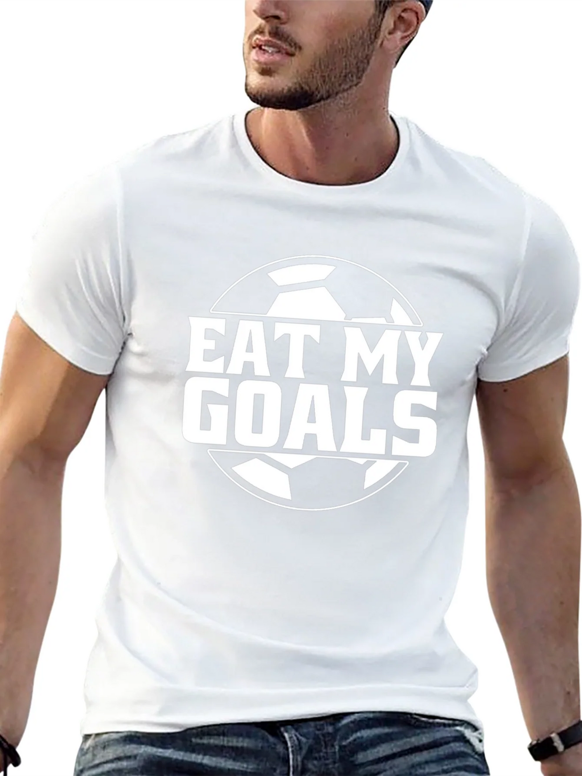 Eat My Goals Soccer T-Shirt - Black Graphic Tee product image 12