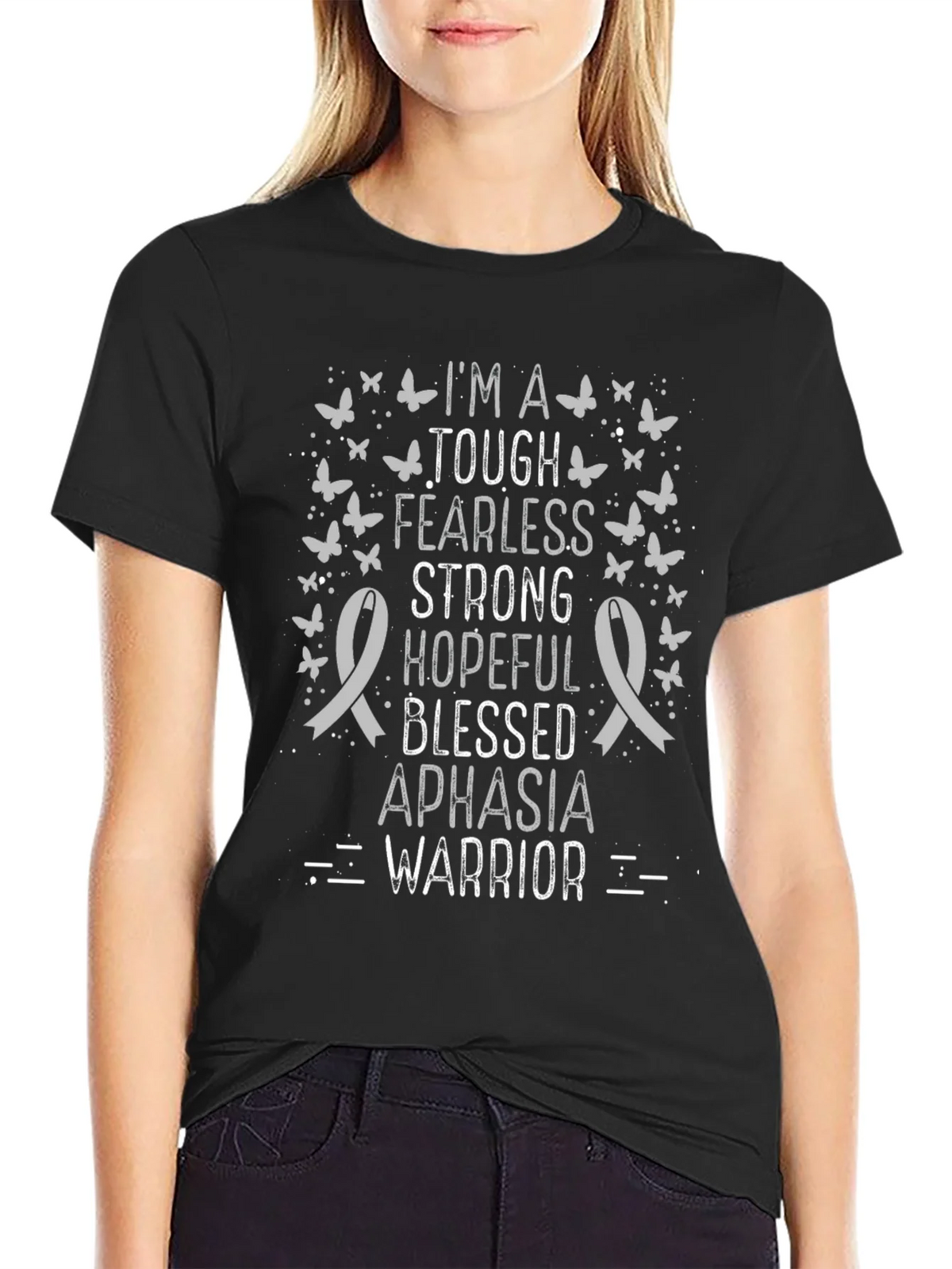 Aphasia Warrior T-Shirt - Tough Fearless Strong product image 2