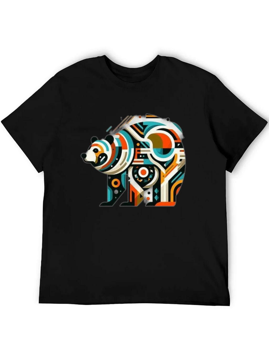Abstract Bear Graphic Tee - Mens Black T-Shirt product image 5