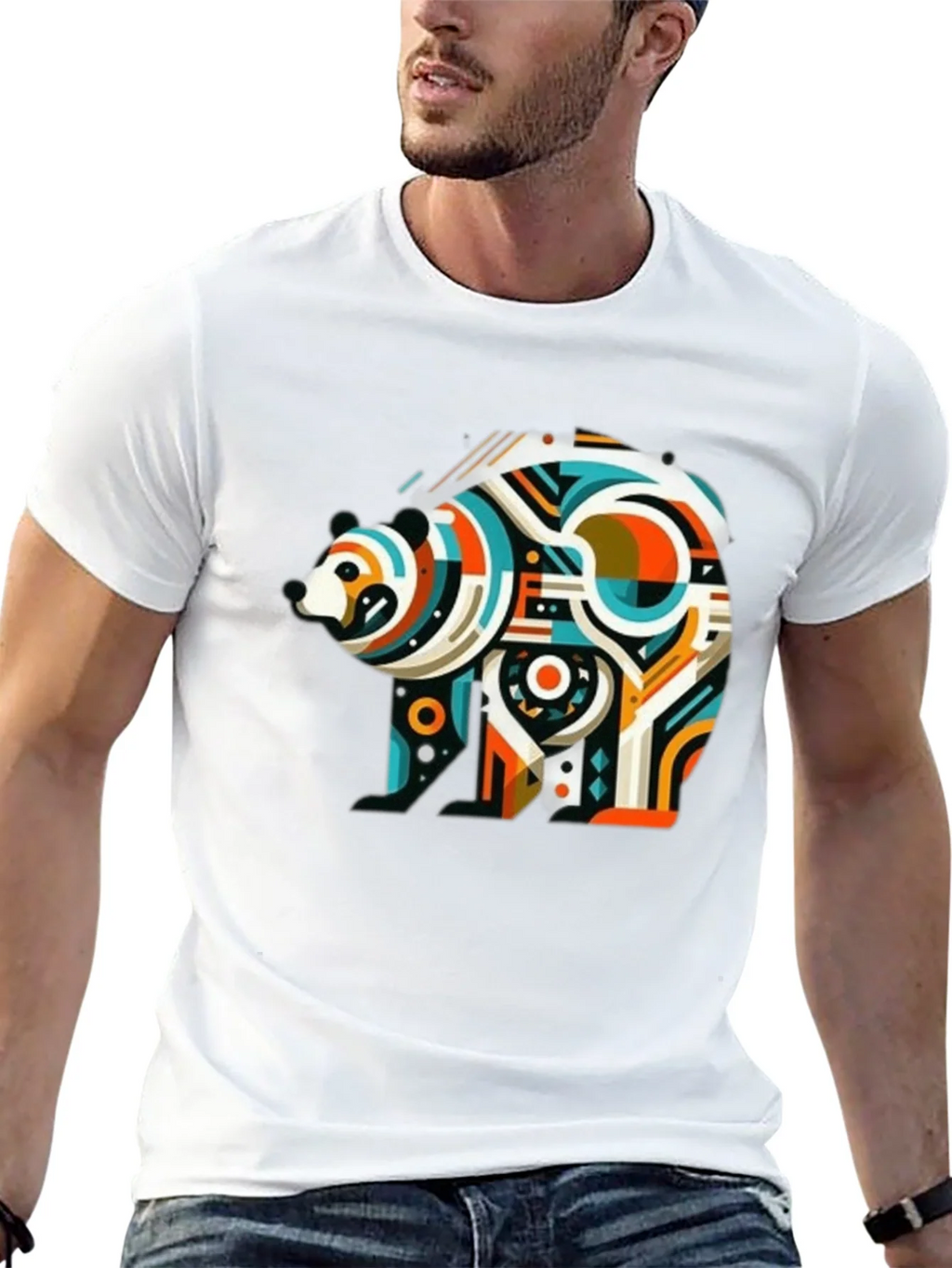 Abstract Bear Graphic Tee - Mens Black T-Shirt product image 12