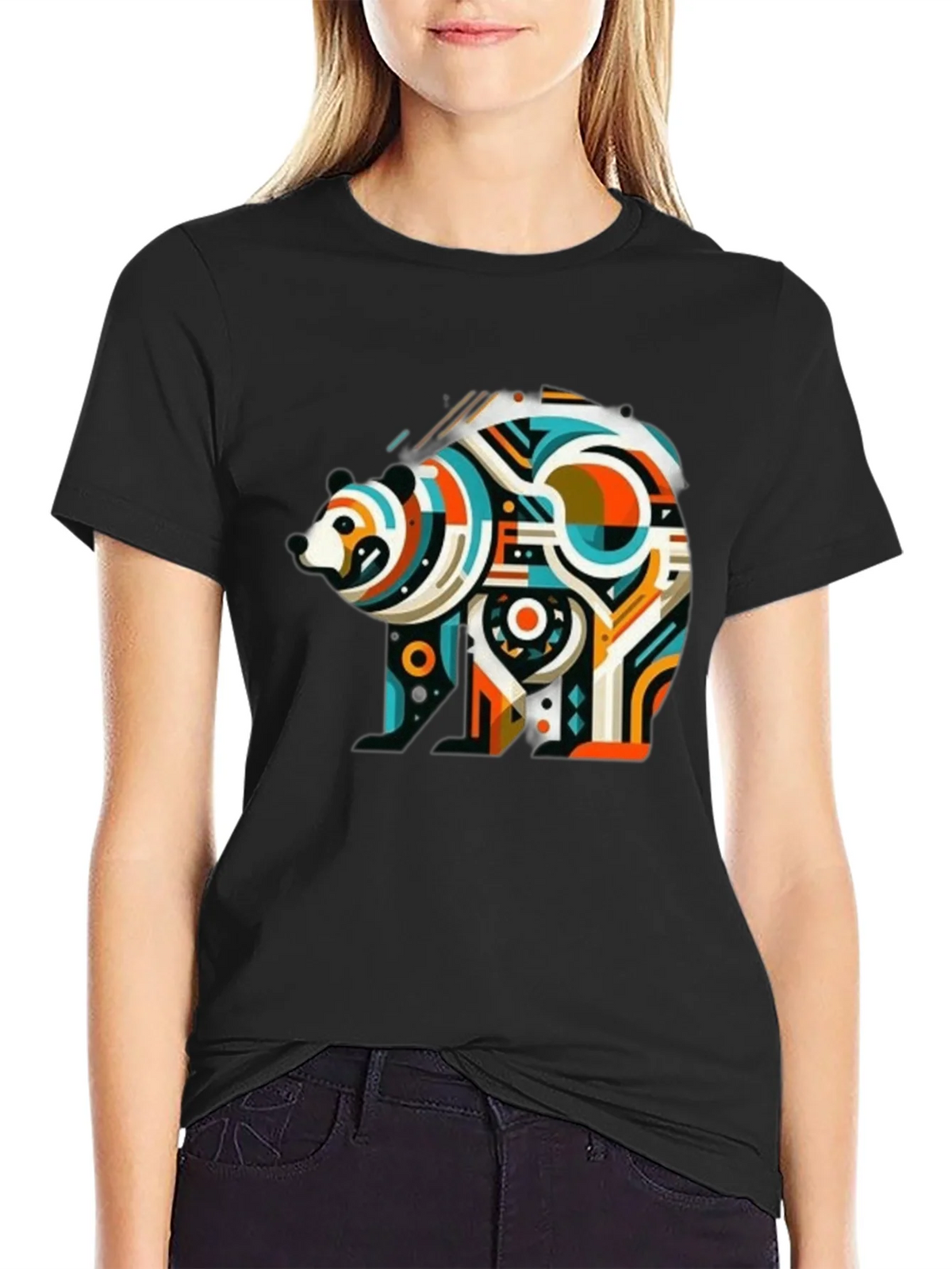 Abstract Bear Graphic Tee - Mens Black T-Shirt product image 2