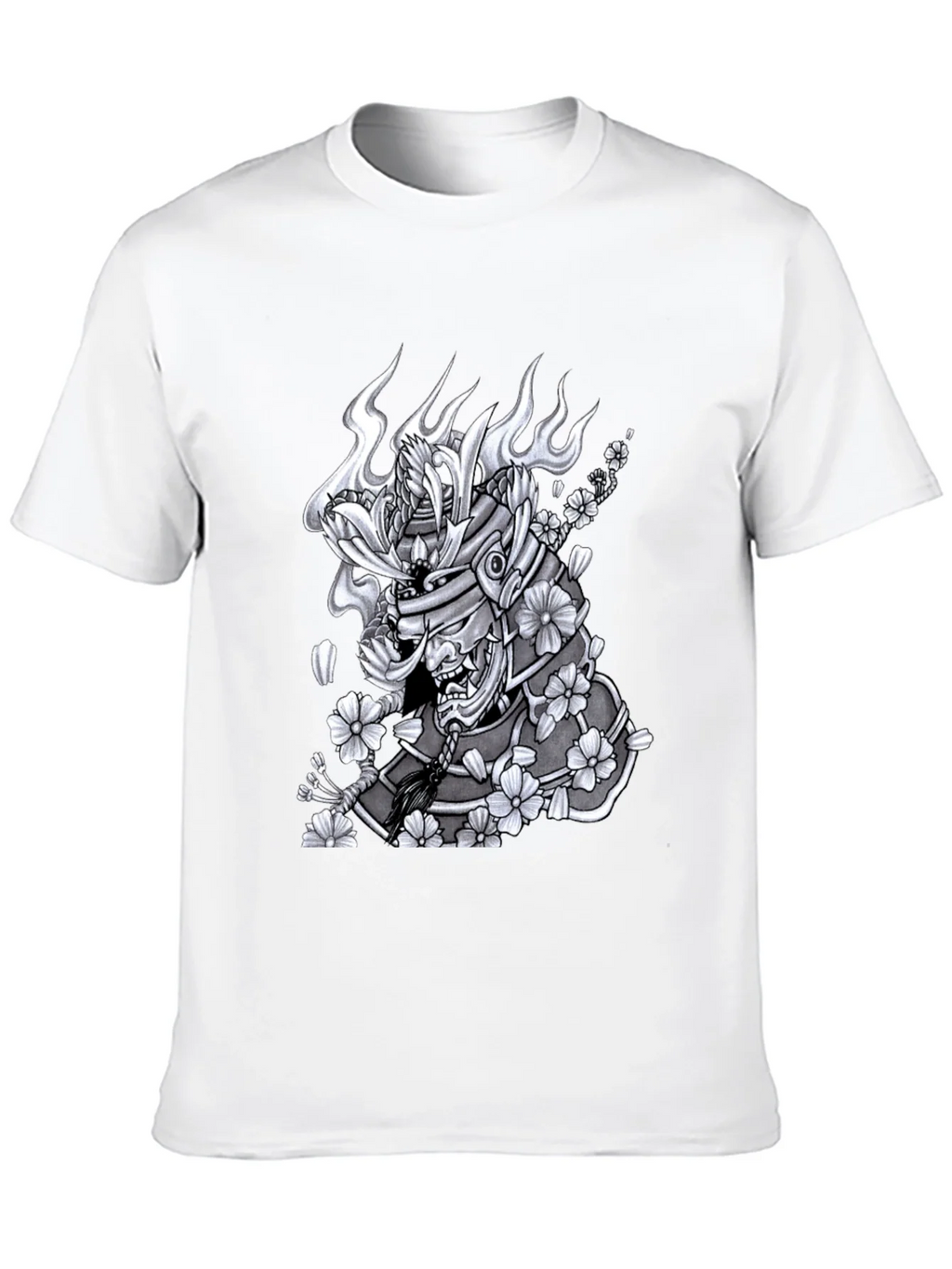 Samurai Mask Graphic Tee - Unique Japanese-Inspired Design product image 2