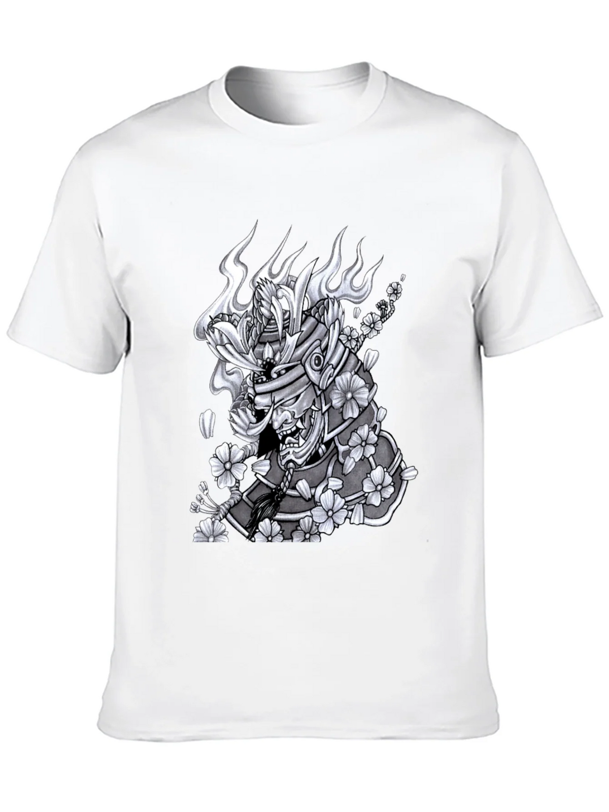 Samurai Mask Graphic Tee - Unique Japanese-Inspired Design product image 2