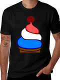 Novelty Patriotic Cupcake T-Shirt product image 1