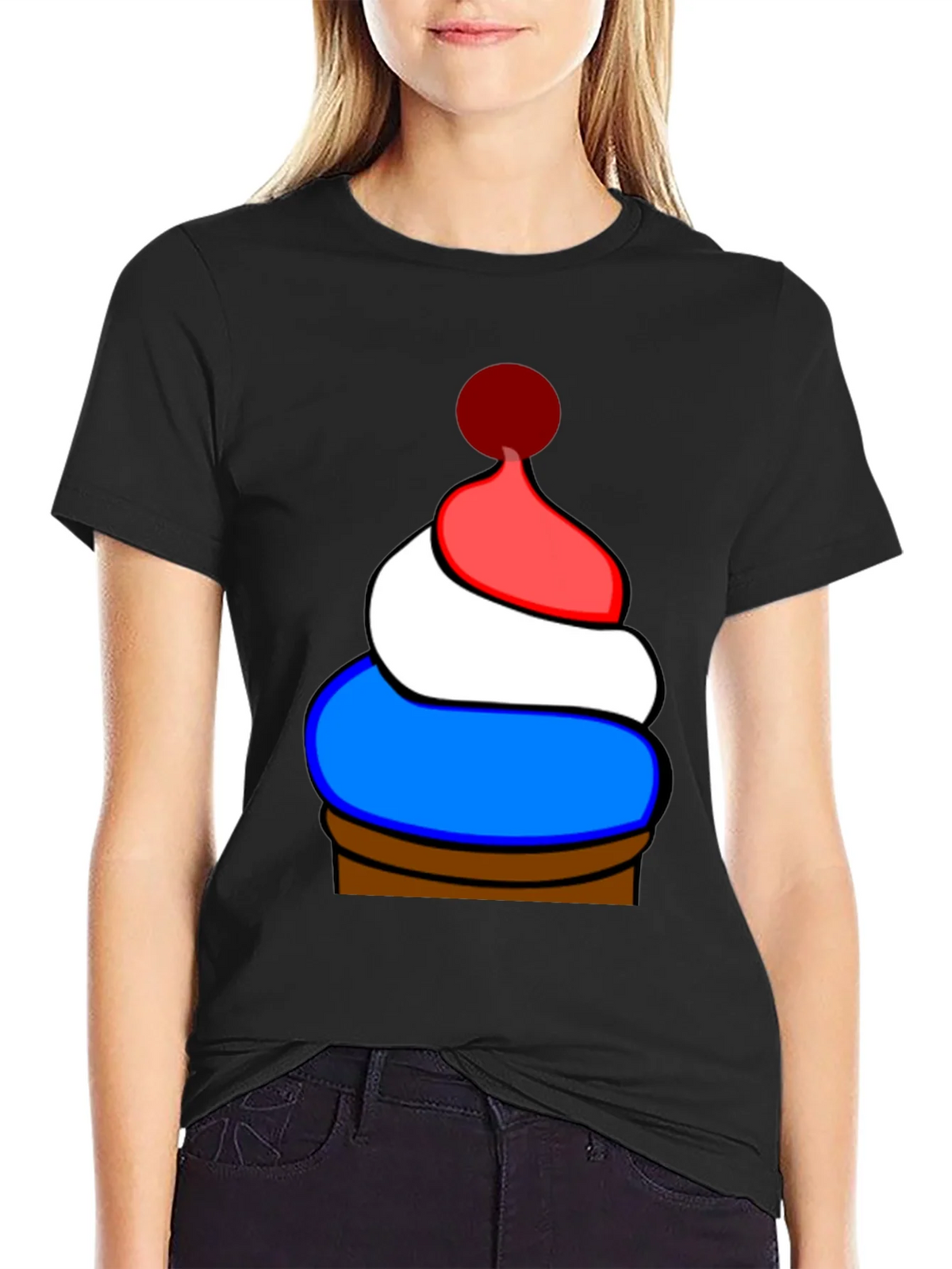 Novelty Patriotic Cupcake T-Shirt product image 2