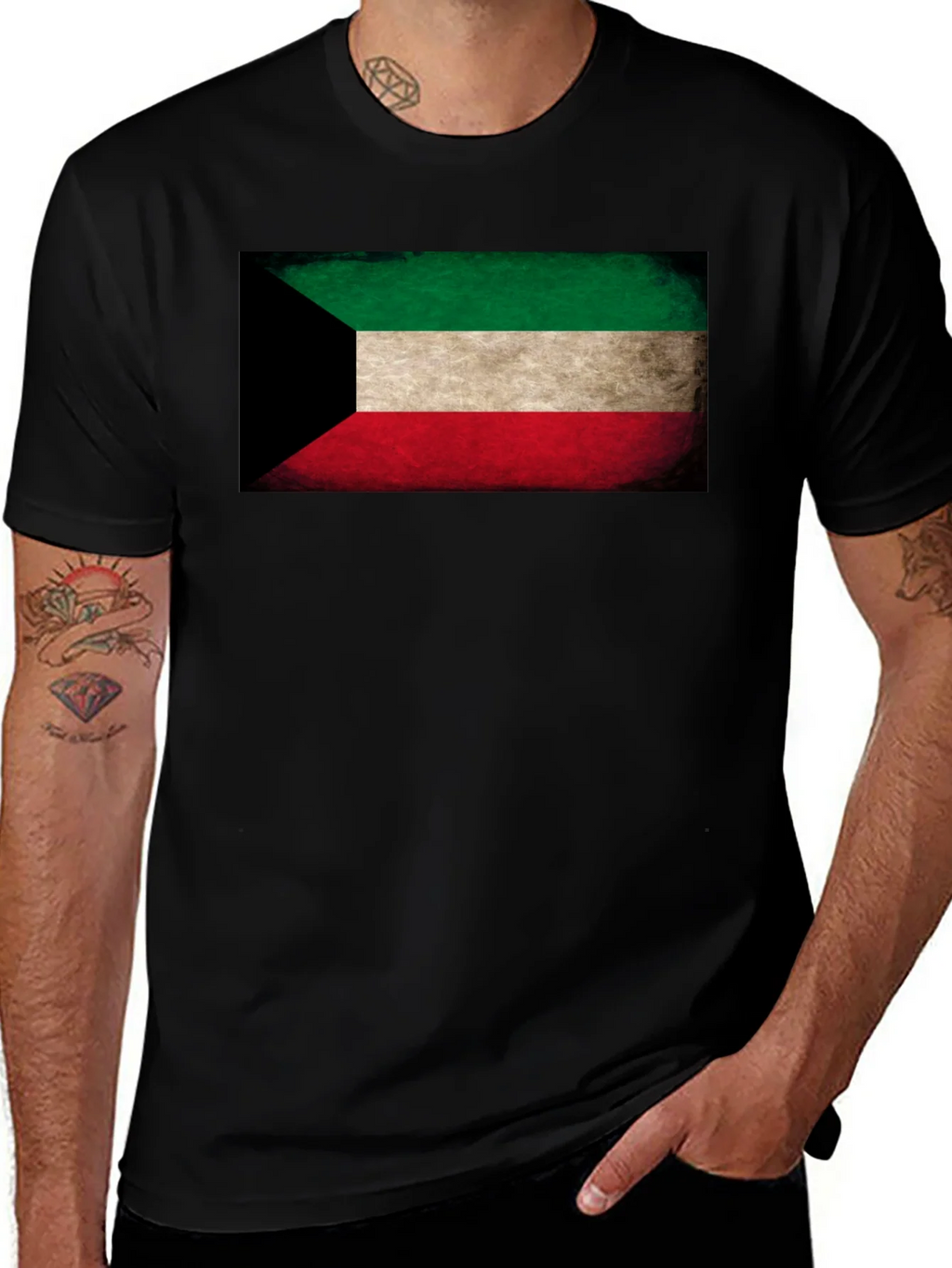 Kuwait Flag T-Shirt - Distressed Design product image 1