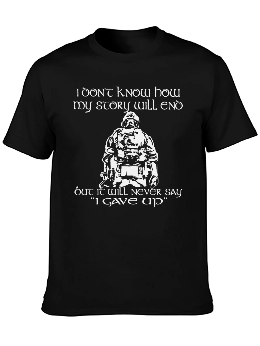 Never Give Up Graphic Tee - Black product image 3
