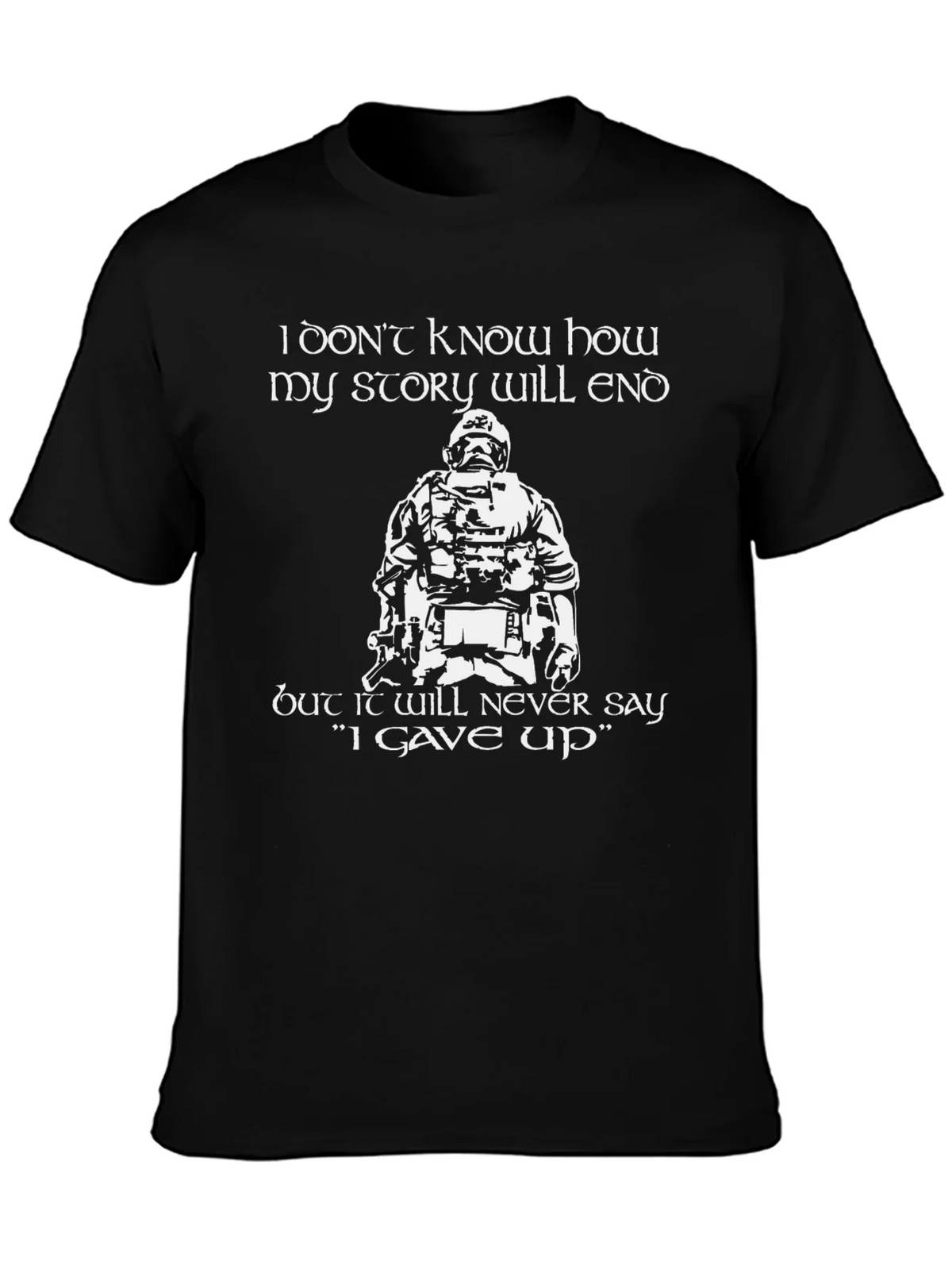 Never Give Up Graphic Tee - Black product image 3
