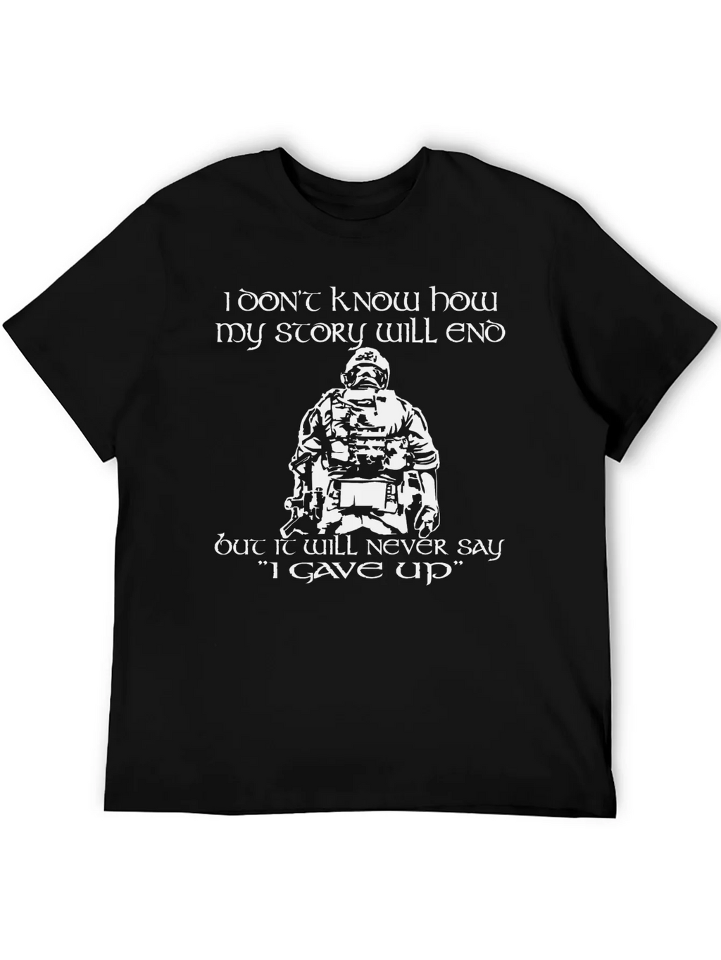 Never Give Up Graphic Tee - Black product image 5
