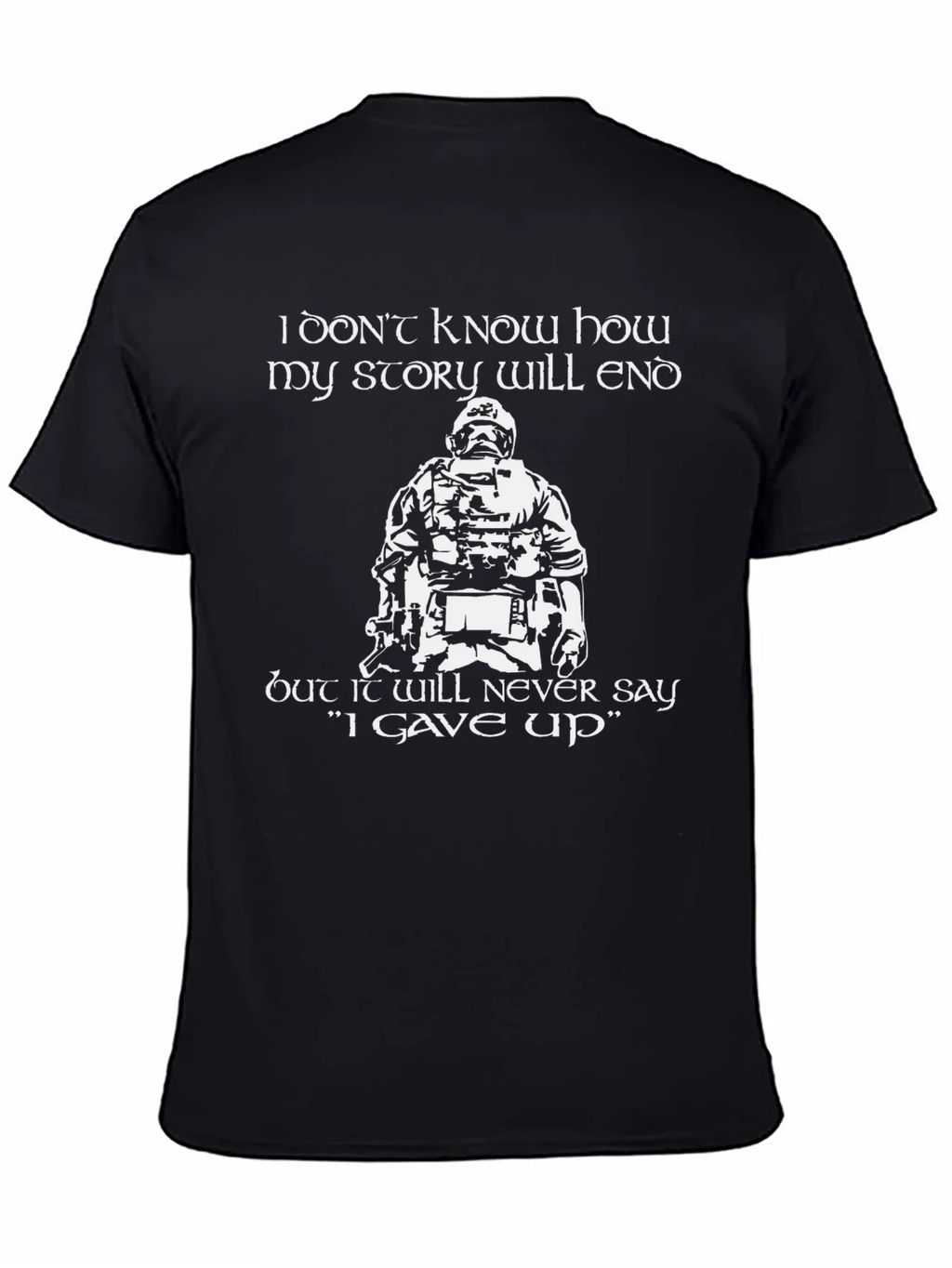 Never Give Up Graphic Tee - Black product image 4