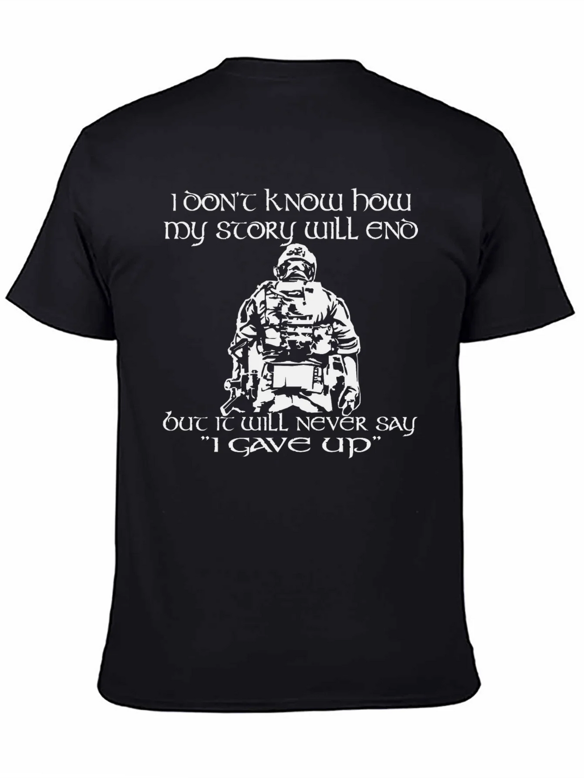 Never Give Up Graphic Tee - Black product image 4