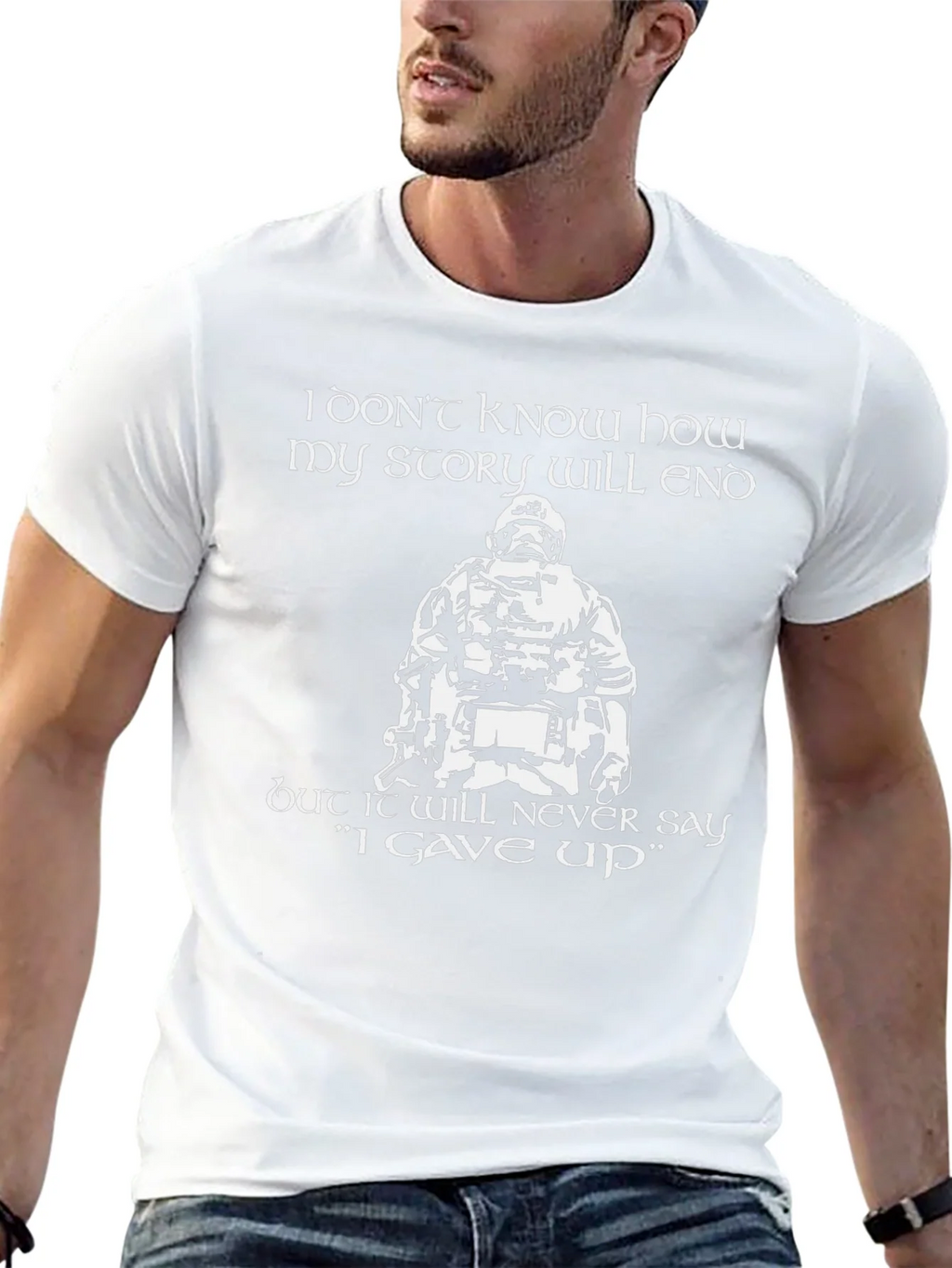 Never Give Up Graphic Tee - Black product image 12
