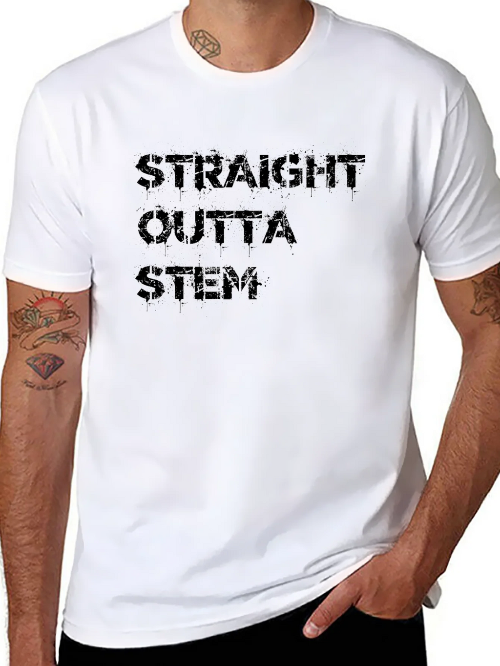 Straight Outta STEM Black T-Shirt product image 4