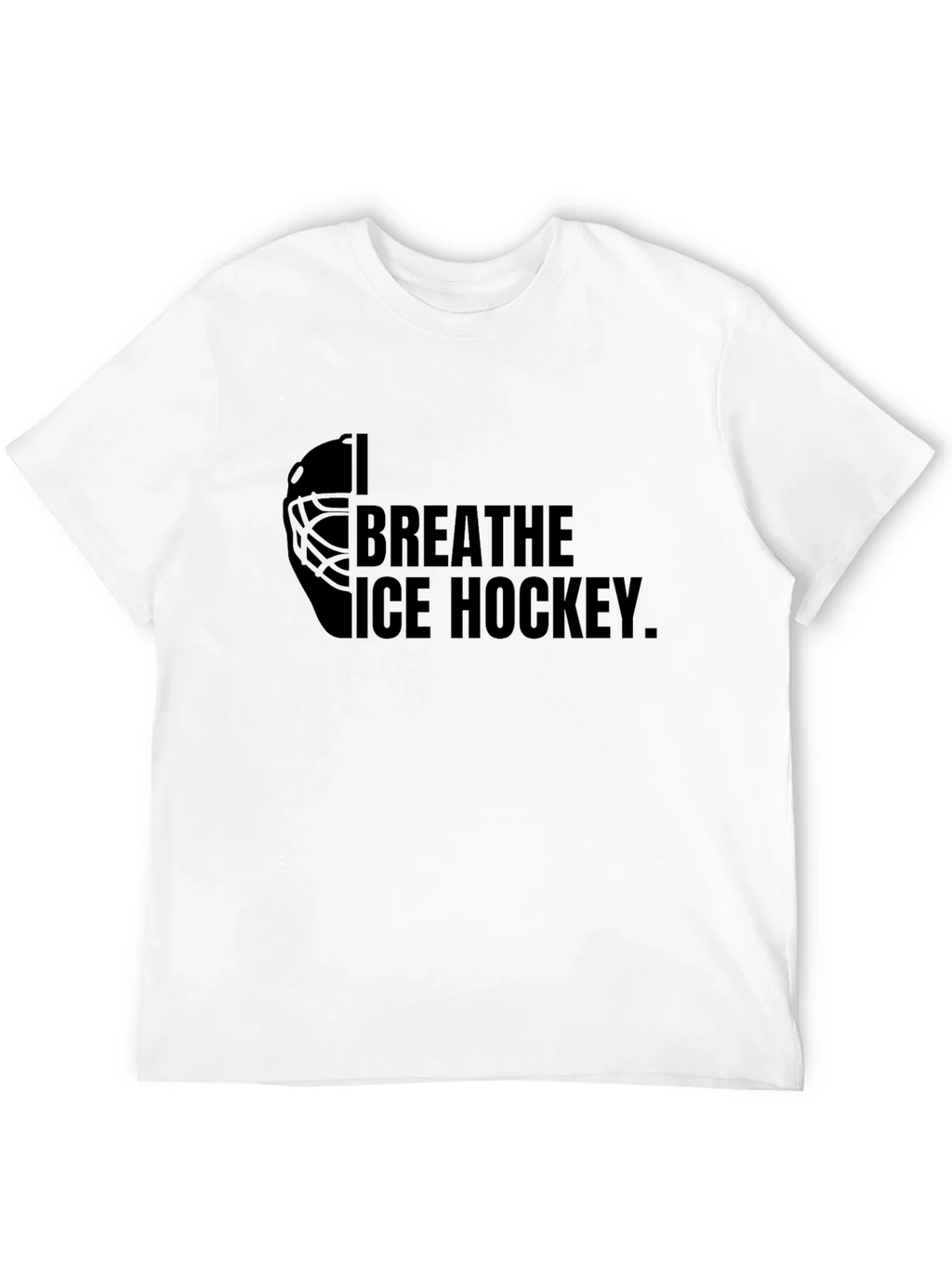 I Breathe Ice Hockey Black Graphic Tee Shirt product image 7