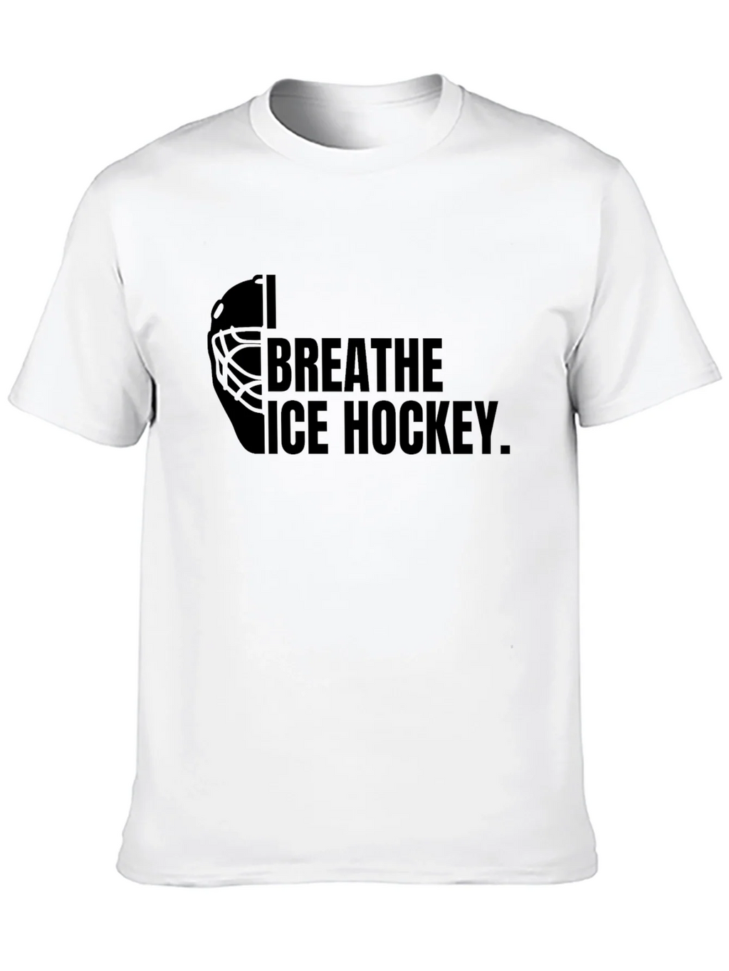 I Breathe Ice Hockey Black Graphic Tee Shirt product image 6