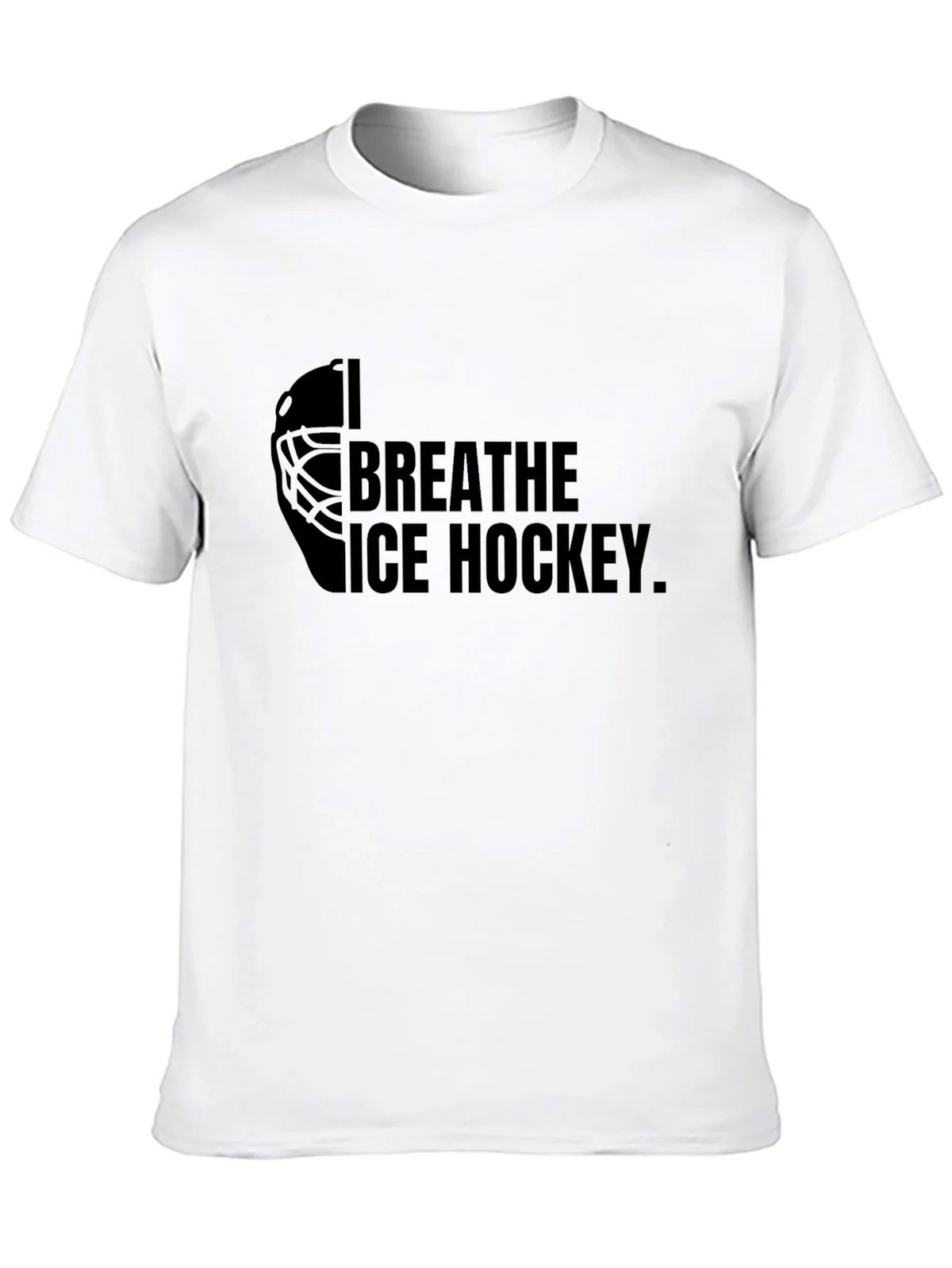 I Breathe Ice Hockey Black Graphic Tee Shirt product image 6