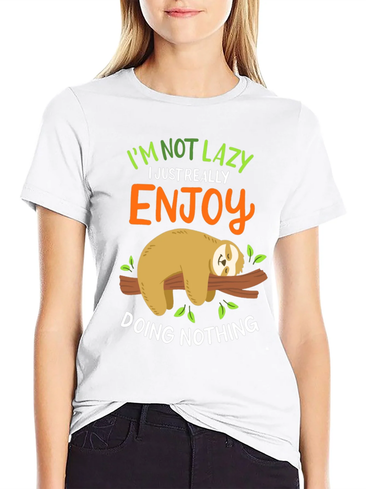 Lazy Sloth Graphic Tee - Enjoy Doing Nothing! product image 6