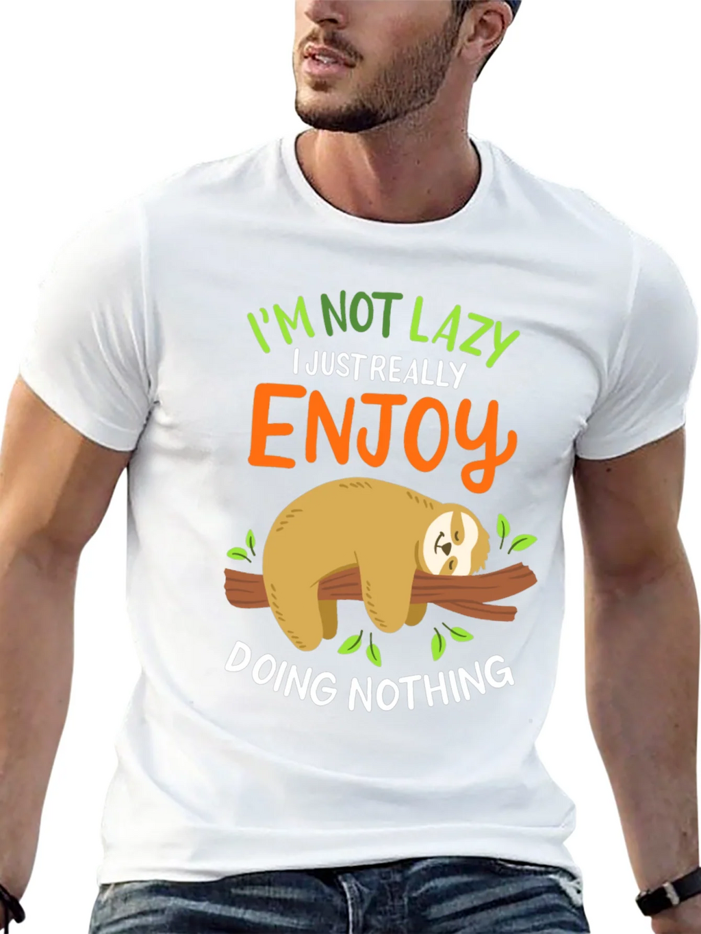 Lazy Sloth Graphic Tee - Enjoy Doing Nothing! product image 10