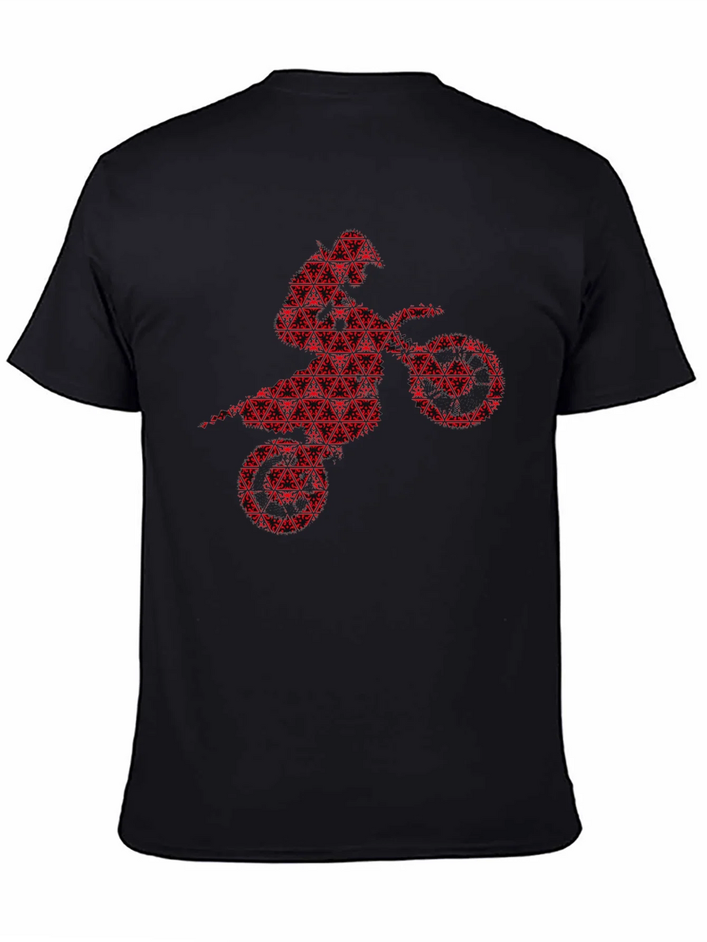 Red Motorcross Rider Black T-Shirt product image 3