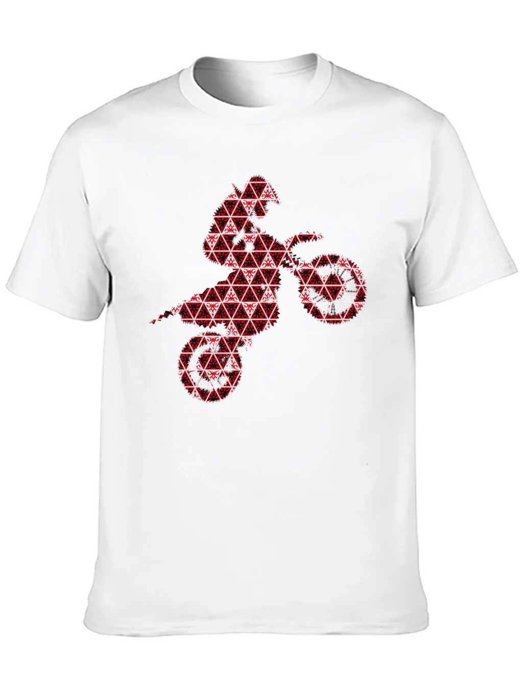 Red Motorcross Rider Black T-Shirt product image 5