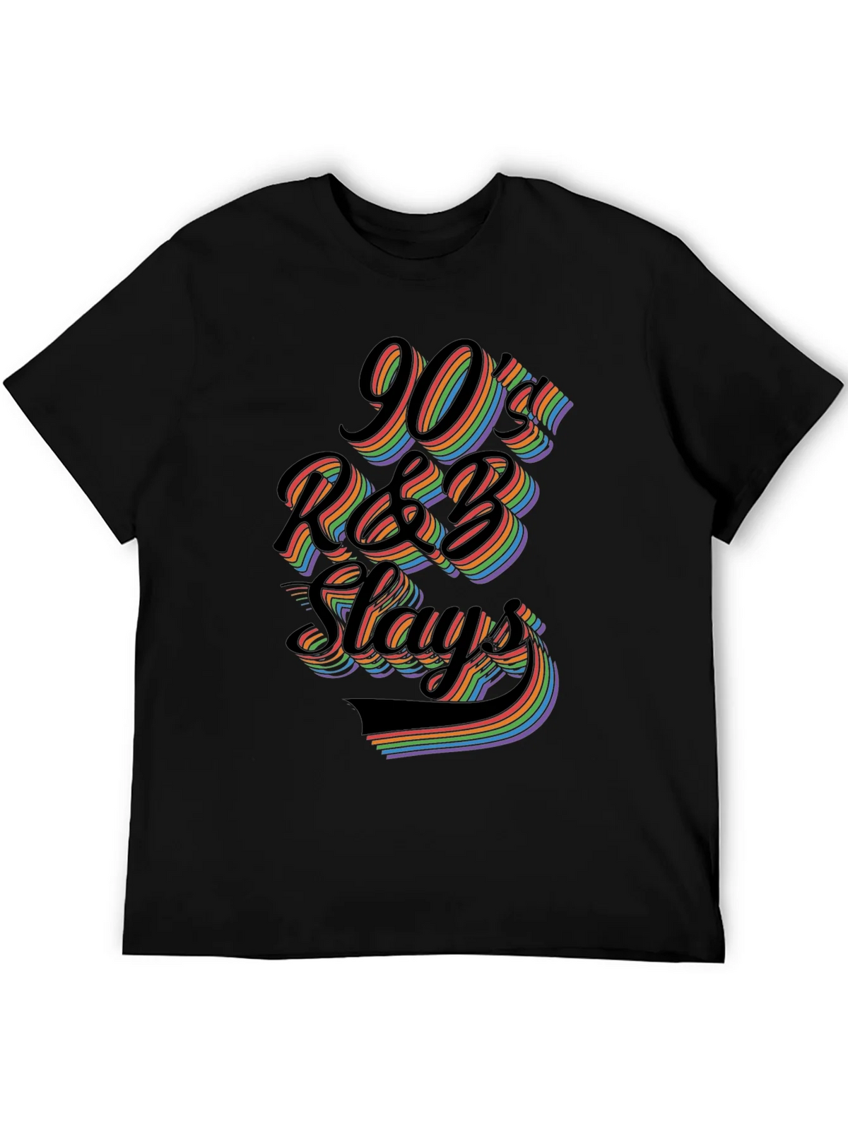90s R&B Slays T-Shirt - Retro Rainbow Graphic Tee product image 5