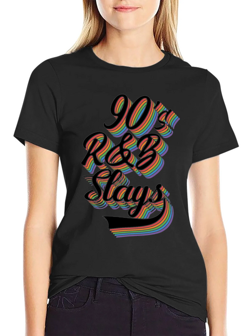 90s R&B Slays T-Shirt - Retro Rainbow Graphic Tee product image 2