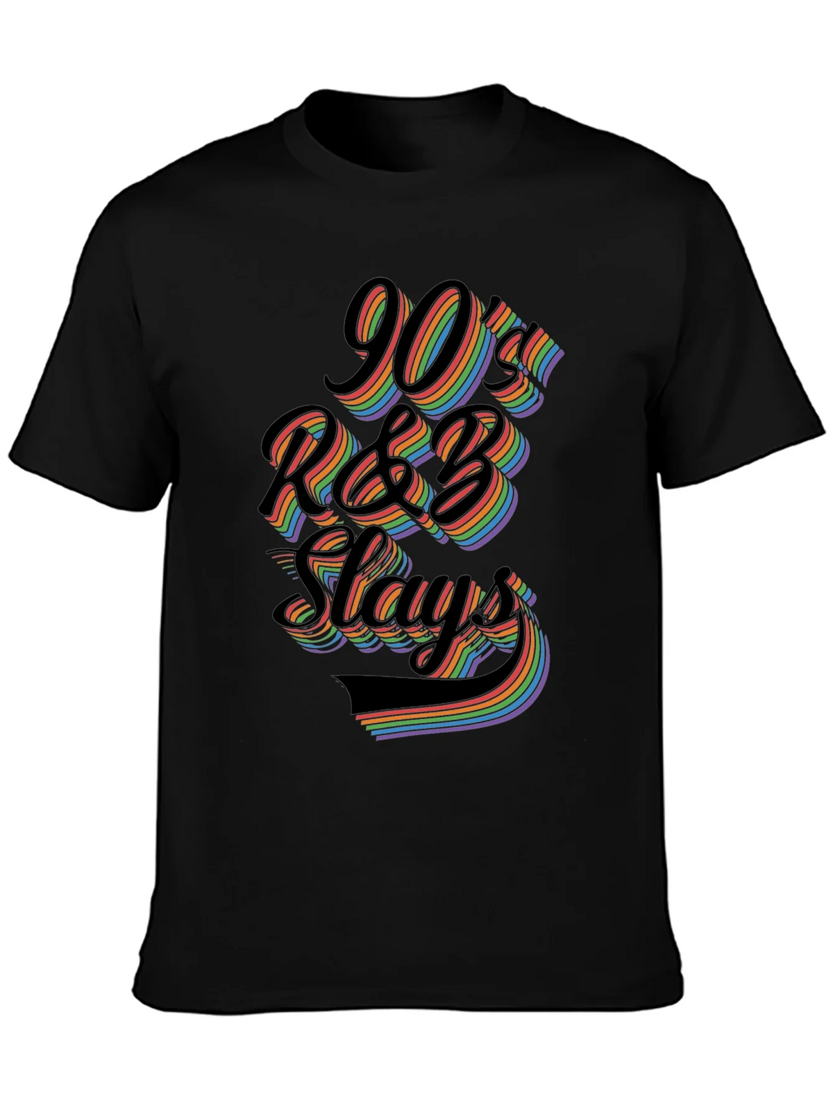 90s R&B Slays T-Shirt - Retro Rainbow Graphic Tee product image 3